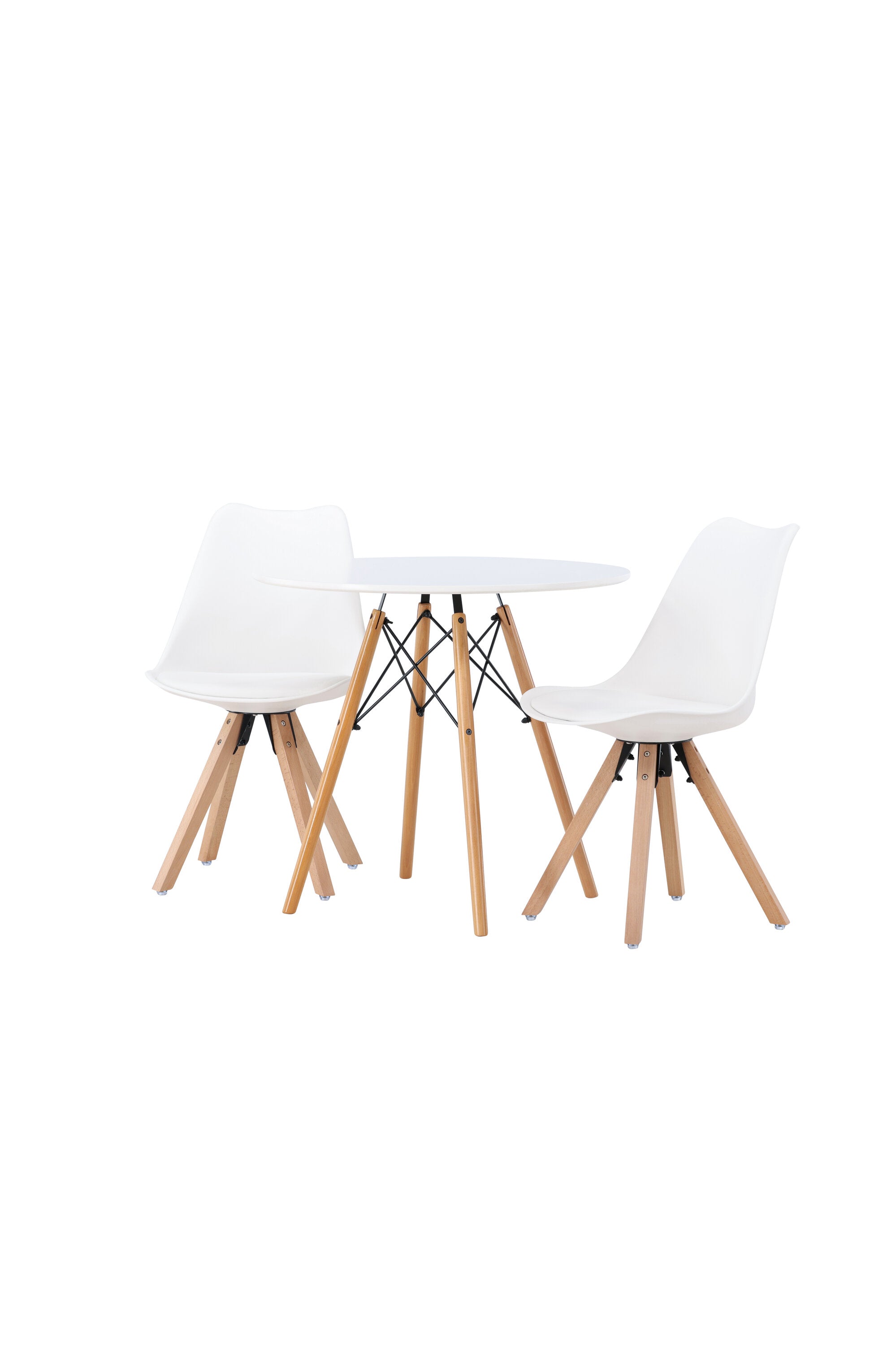 Danburi Esszimmerset + Zeno ⌀60cm/2St. in Natur, Weiss präsentiert im Onlineshop von KAQTU Design AG. Esszimmerset ist von Venture Home