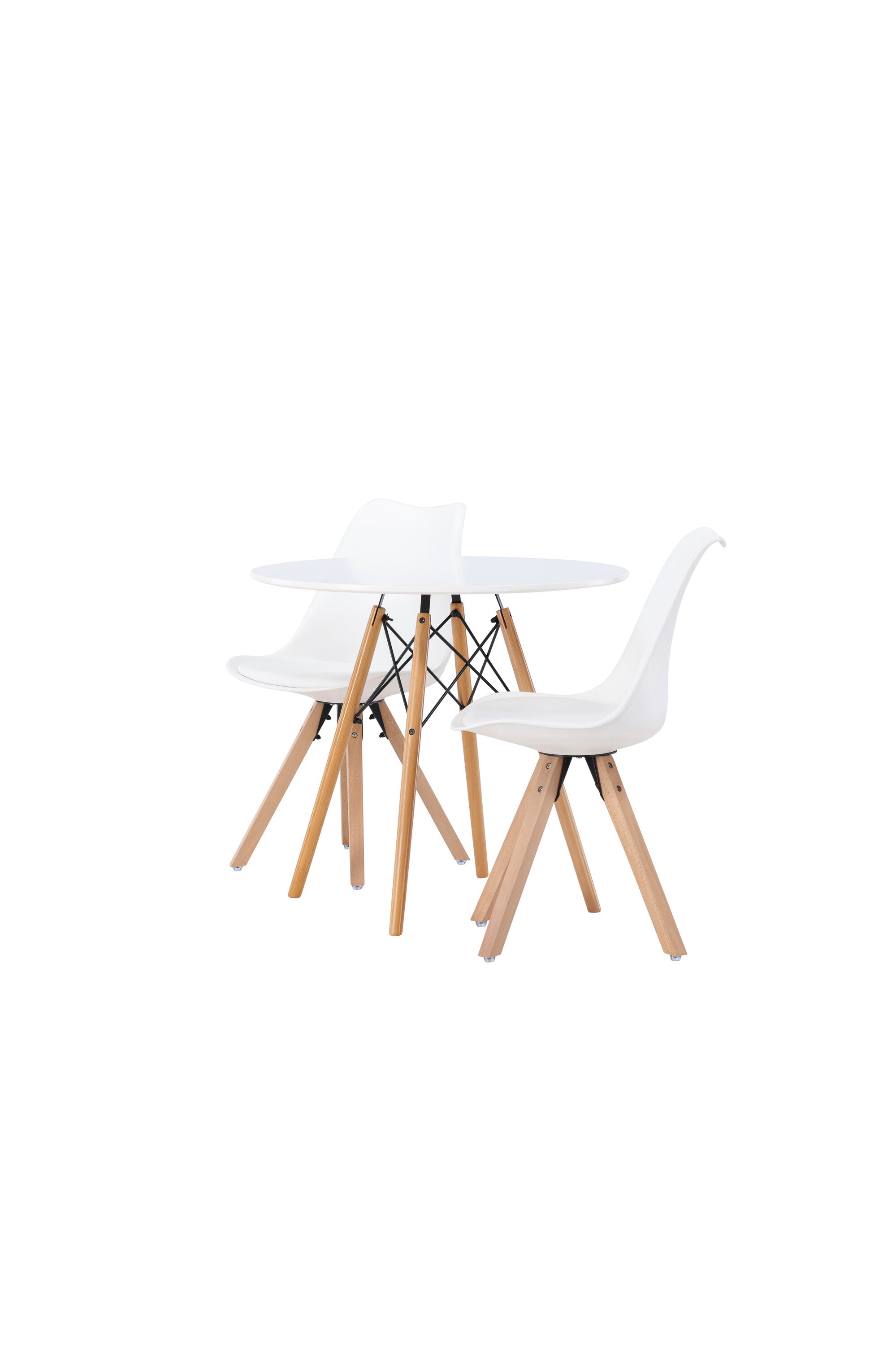 Danburi Esszimmerset + Zeno ⌀60cm/2St. in Natur, Weiss präsentiert im Onlineshop von KAQTU Design AG. Esszimmerset ist von Venture Home