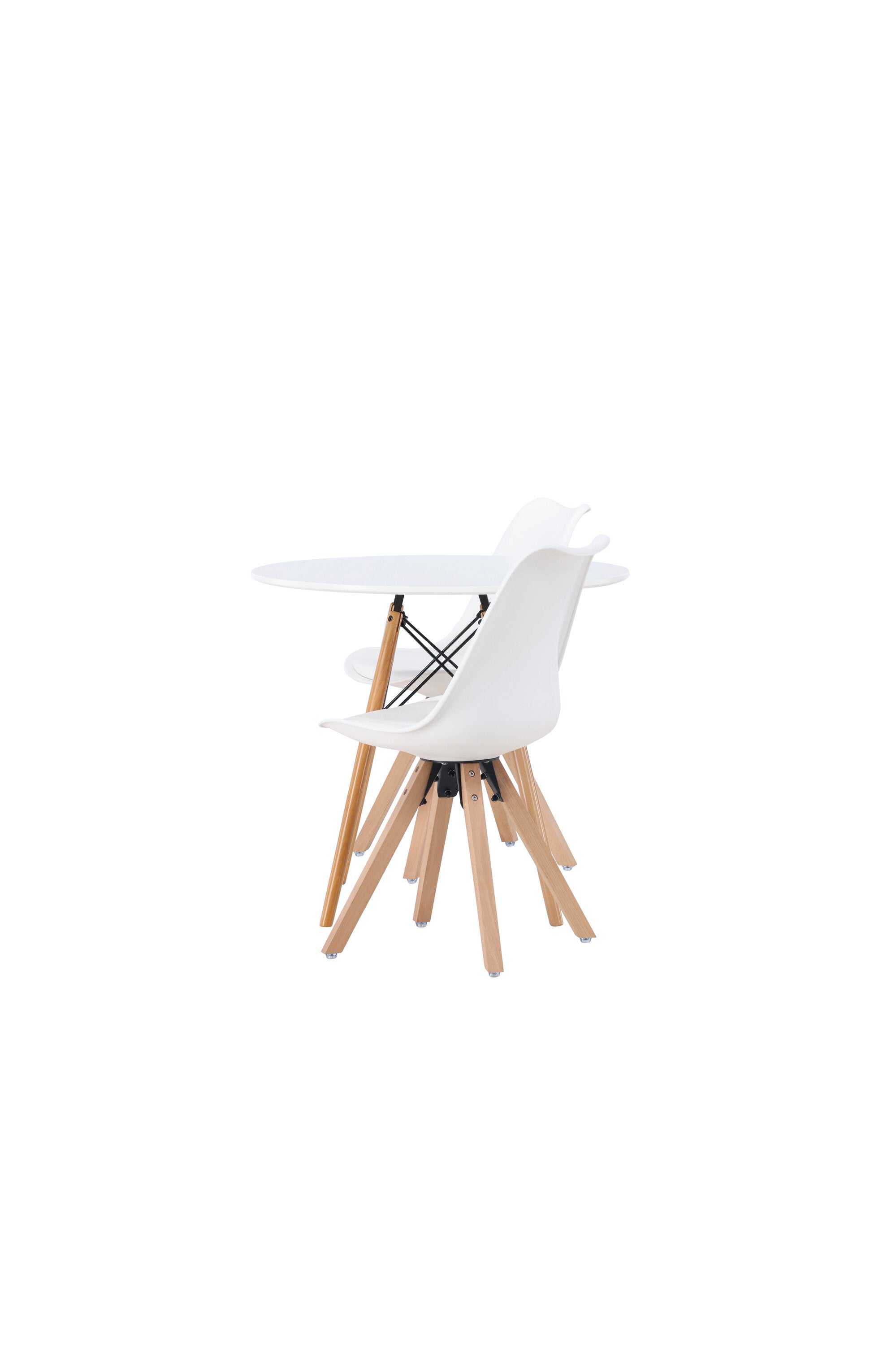 Danburi Esszimmerset + Zeno ⌀60cm/2St. in Natur, Weiss präsentiert im Onlineshop von KAQTU Design AG. Esszimmerset ist von Venture Home