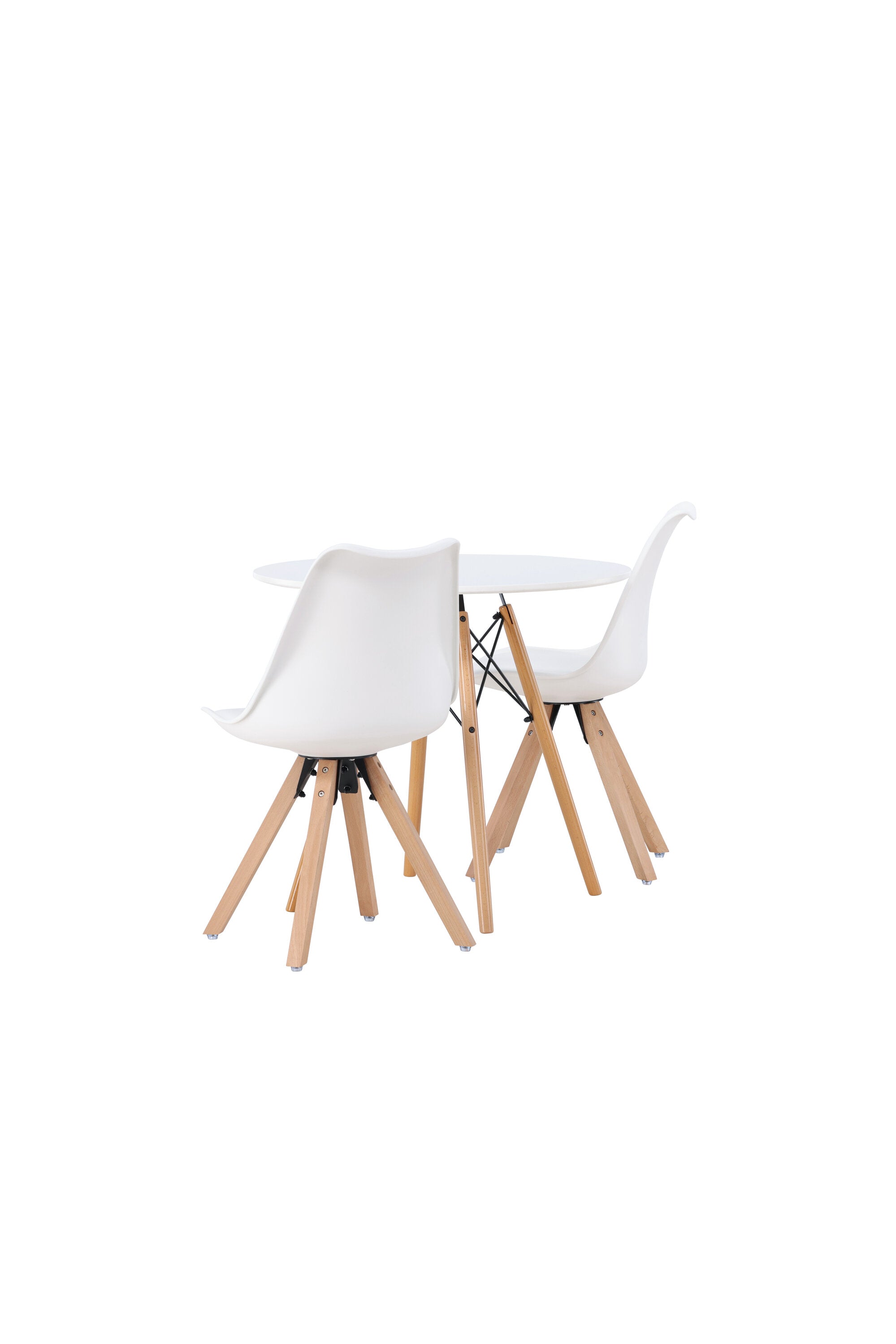 Danburi Esszimmerset + Zeno ⌀60cm/2St. in Natur, Weiss präsentiert im Onlineshop von KAQTU Design AG. Esszimmerset ist von Venture Home