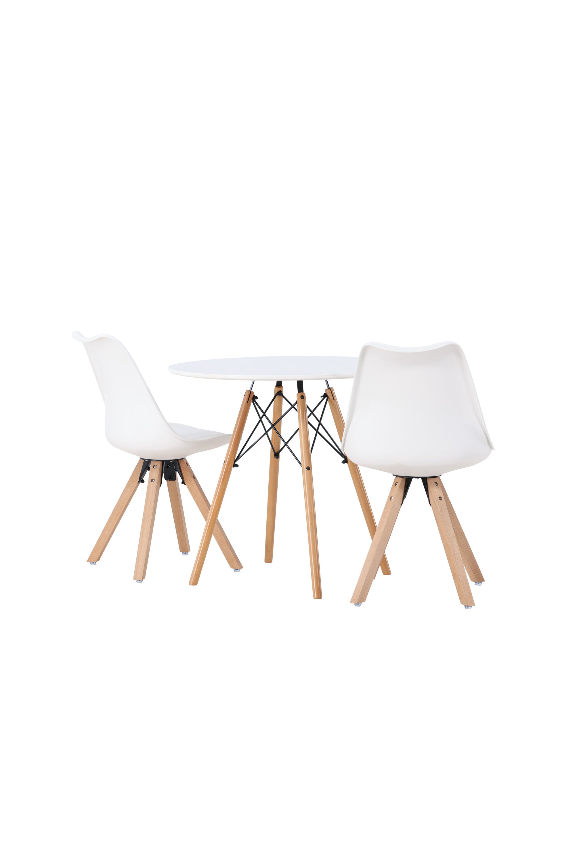 Danburi Esszimmerset + Zeno ⌀60cm/2St. in Natur, Weiss präsentiert im Onlineshop von KAQTU Design AG. Esszimmerset ist von Venture Home