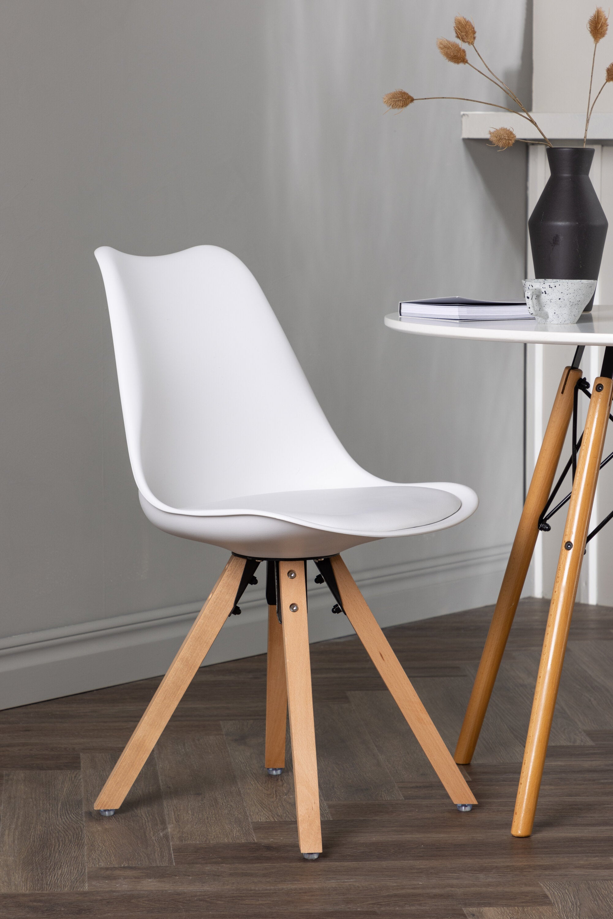 Danburi Esszimmerset + Zeno ⌀60cm/2St. in Natur, Weiss präsentiert im Onlineshop von KAQTU Design AG. Esszimmerset ist von Venture Home