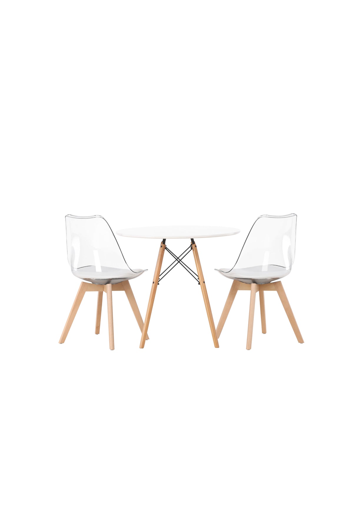 Danburi Esszimmerset + Edvin ⌀60cm/2St. in Natur,Transparent,Weiss präsentiert im Onlineshop von KAQTU Design AG. Esszimmerset ist von Venture Home