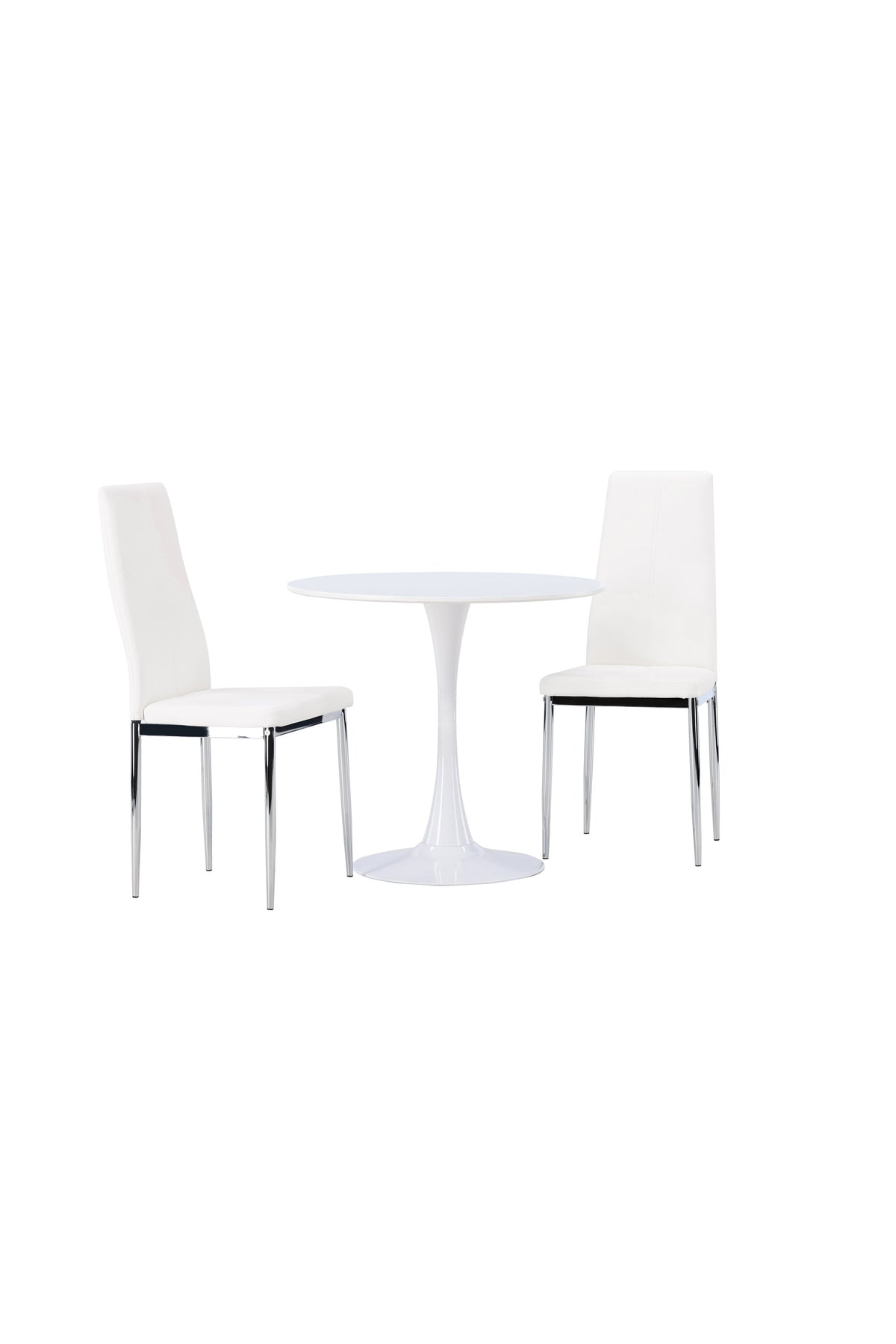 Hamden Esszimmerset + Pastill ⌀80cm/2St. in Silber Weiss präsentiert im Onlineshop von KAQTU Design AG. Esszimmerset ist von Venture Home