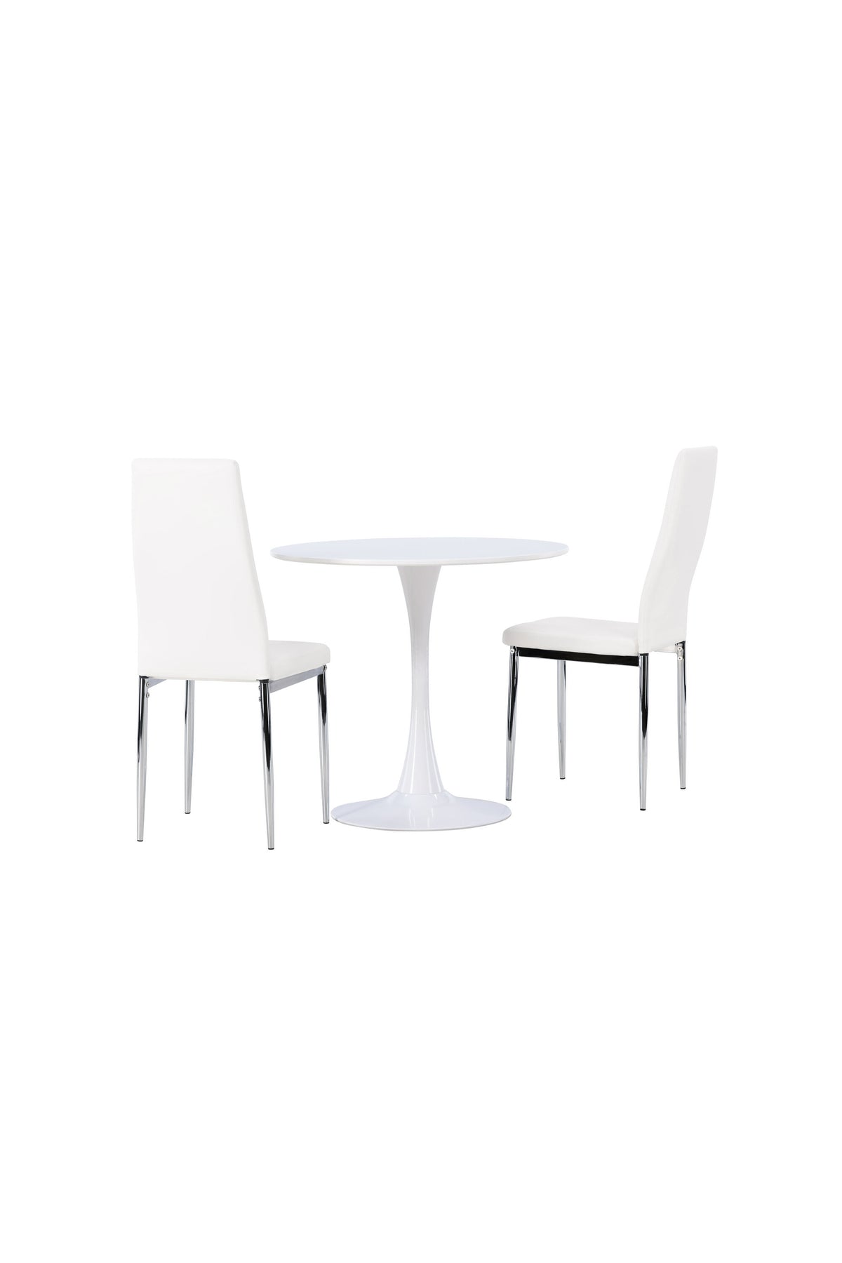 Hamden Esszimmerset + Pastill ⌀80cm/2St. in Silber Weiss präsentiert im Onlineshop von KAQTU Design AG. Esszimmerset ist von Venture Home