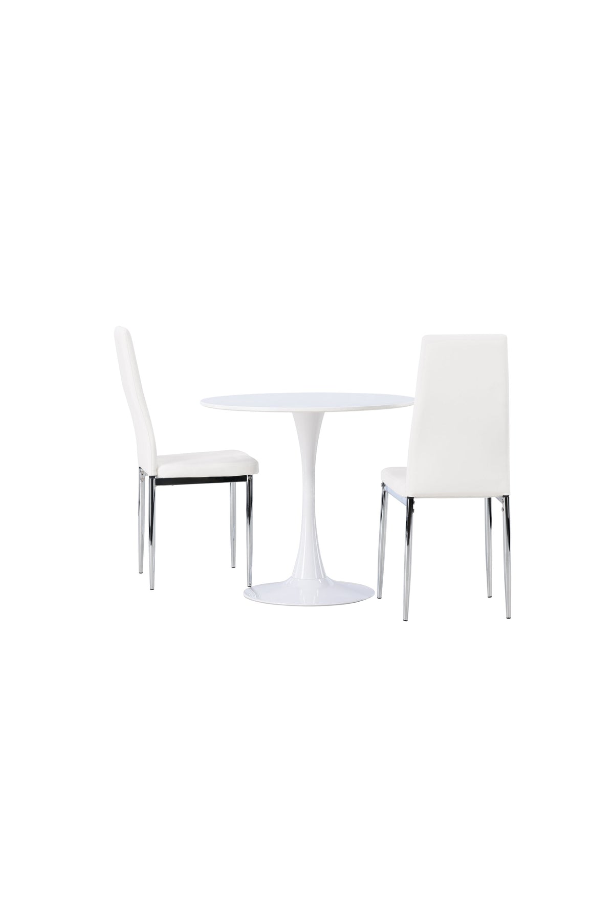 Hamden Esszimmerset + Pastill ⌀80cm/2St. in Silber Weiss präsentiert im Onlineshop von KAQTU Design AG. Esszimmerset ist von Venture Home