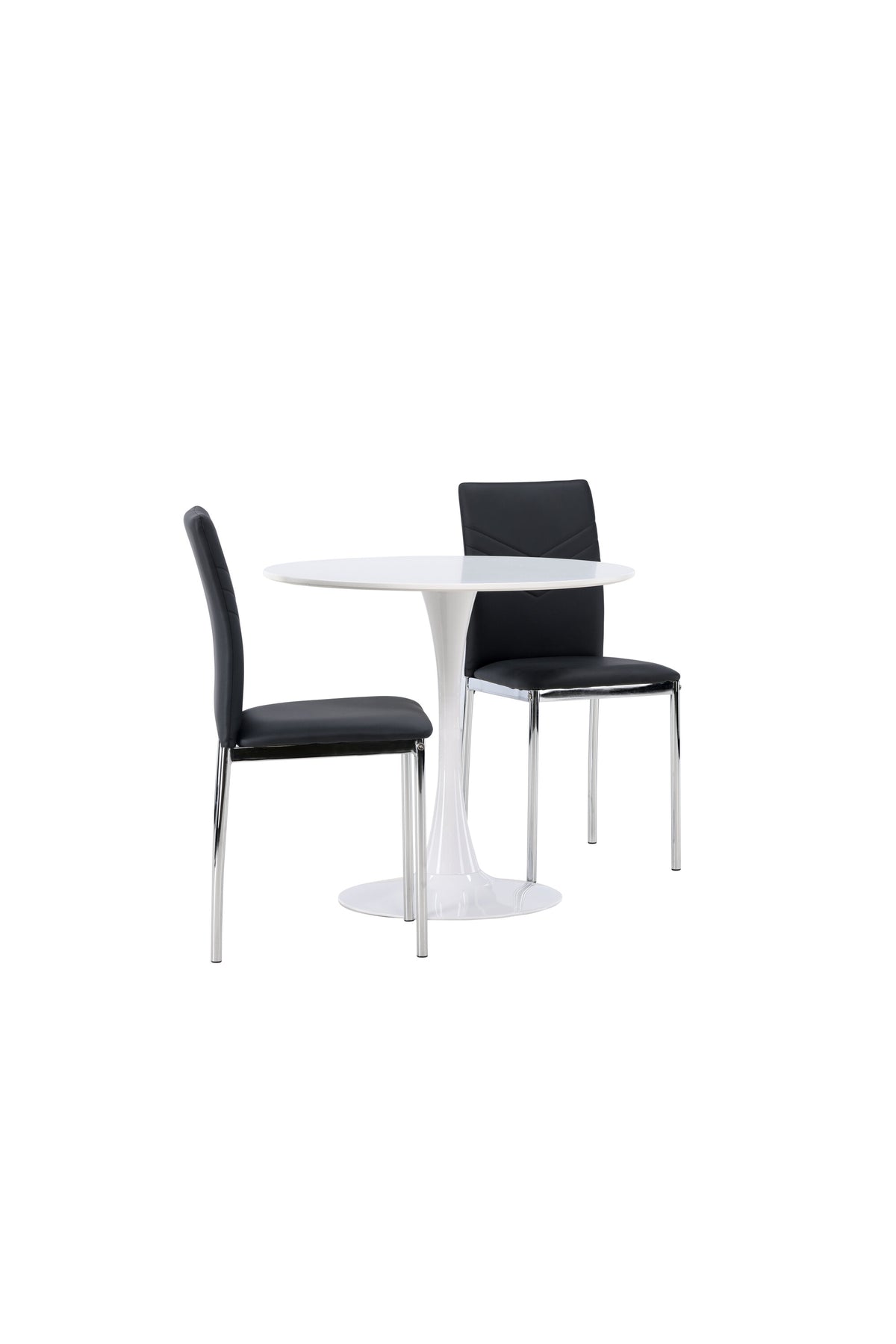 Hamden Esszimmerset + Lily ⌀80cm/2St. in Schwarzes Silber präsentiert im Onlineshop von KAQTU Design AG. Esszimmerset ist von Venture Home