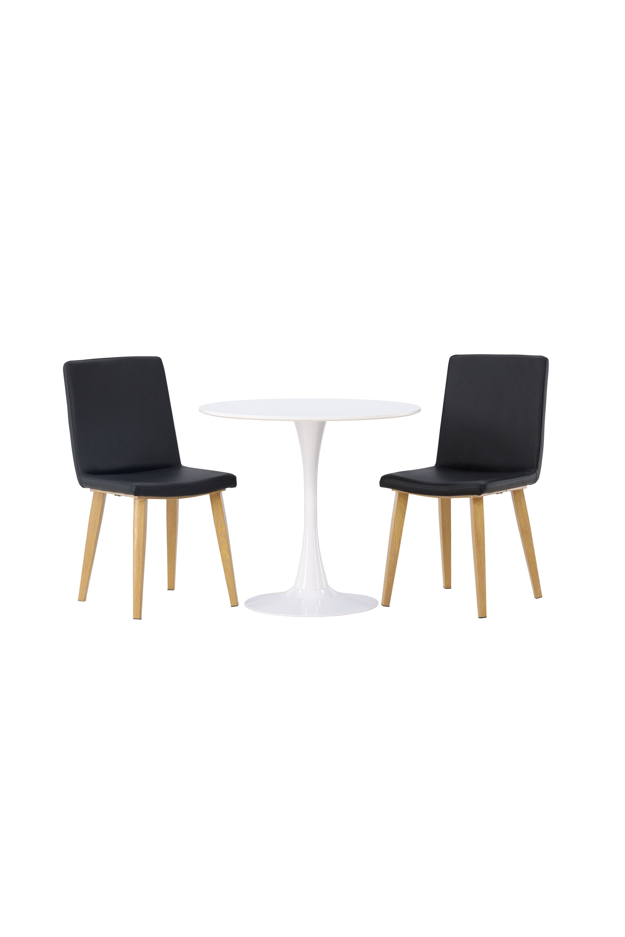 Hamden Esszimmerset + Today ⌀80cm/2St. in Schwarz, Natur präsentiert im Onlineshop von KAQTU Design AG. Esszimmerset ist von Venture Home