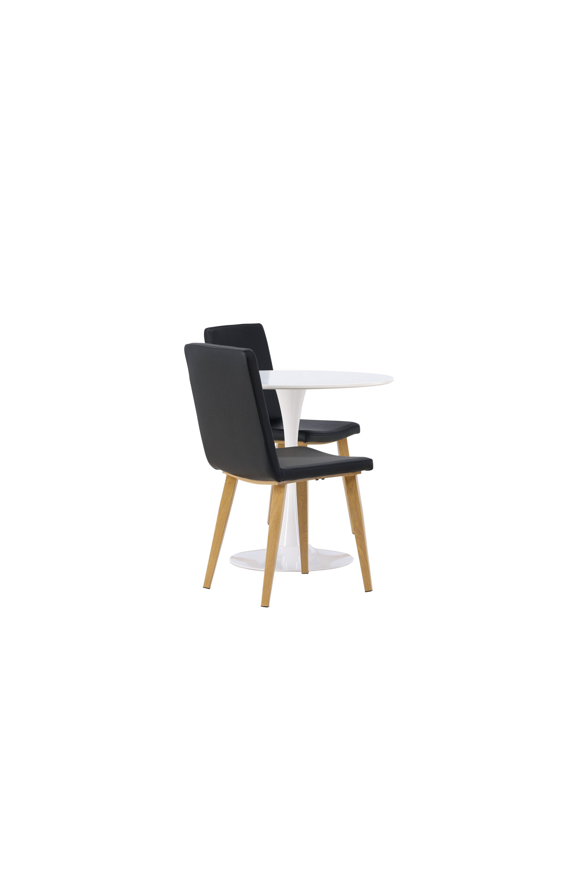 Hamden Esszimmerset + Today ⌀80cm/2St. in Schwarz, Natur präsentiert im Onlineshop von KAQTU Design AG. Esszimmerset ist von Venture Home