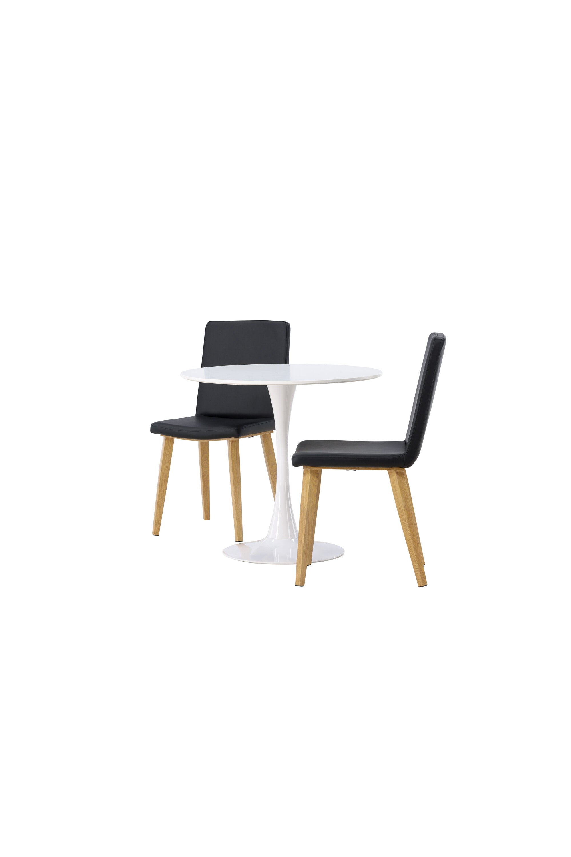 Hamden Esszimmerset + Today ⌀80cm/2St. in Schwarz, Natur präsentiert im Onlineshop von KAQTU Design AG. Esszimmerset ist von Venture Home