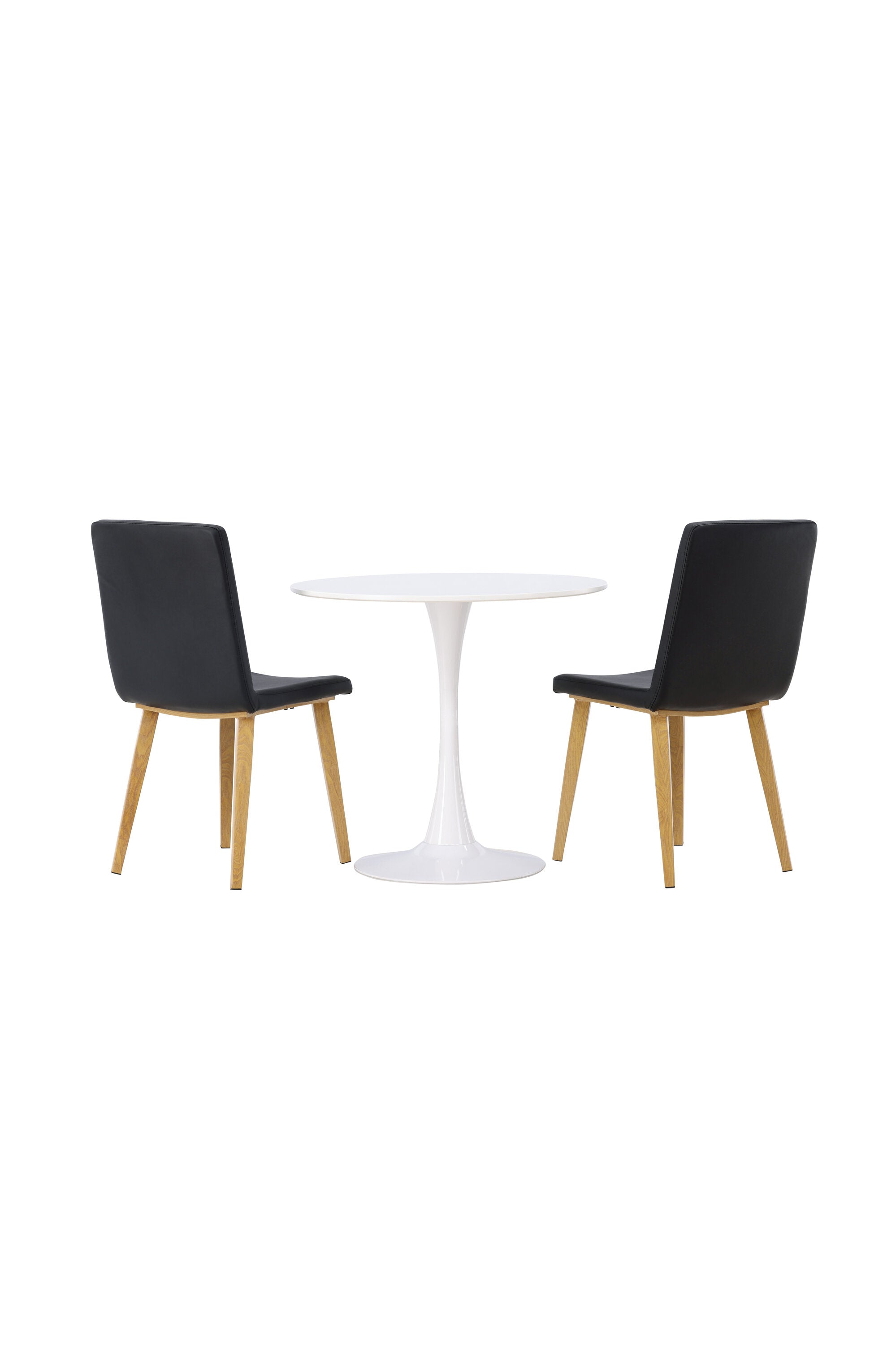 Hamden Esszimmerset + Today ⌀80cm/2St. in Schwarz, Natur präsentiert im Onlineshop von KAQTU Design AG. Esszimmerset ist von Venture Home