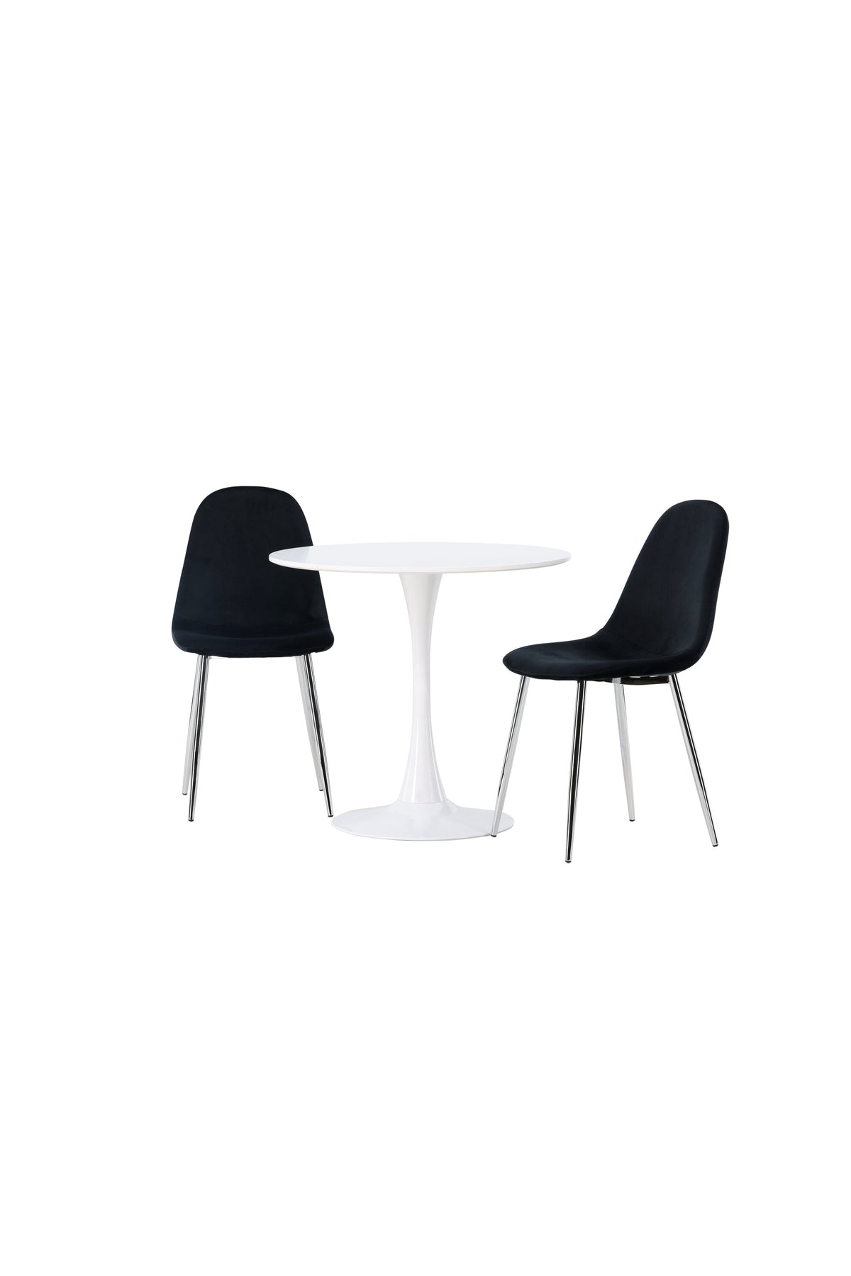 Hamden Esszimmerset + Polar ⌀80cm/2St. in Schwarzes Silber präsentiert im Onlineshop von KAQTU Design AG. Esszimmerset ist von Venture Home