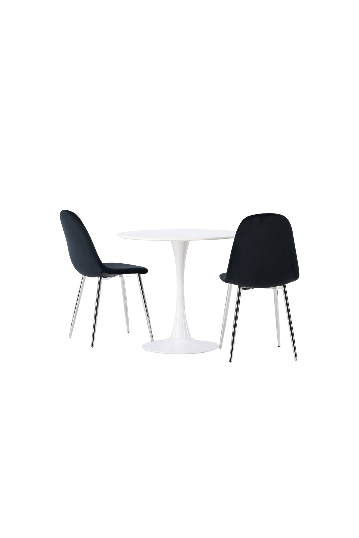 Hamden Esszimmerset + Polar ⌀80cm/2St. in Schwarzes Silber präsentiert im Onlineshop von KAQTU Design AG. Esszimmerset ist von Venture Home