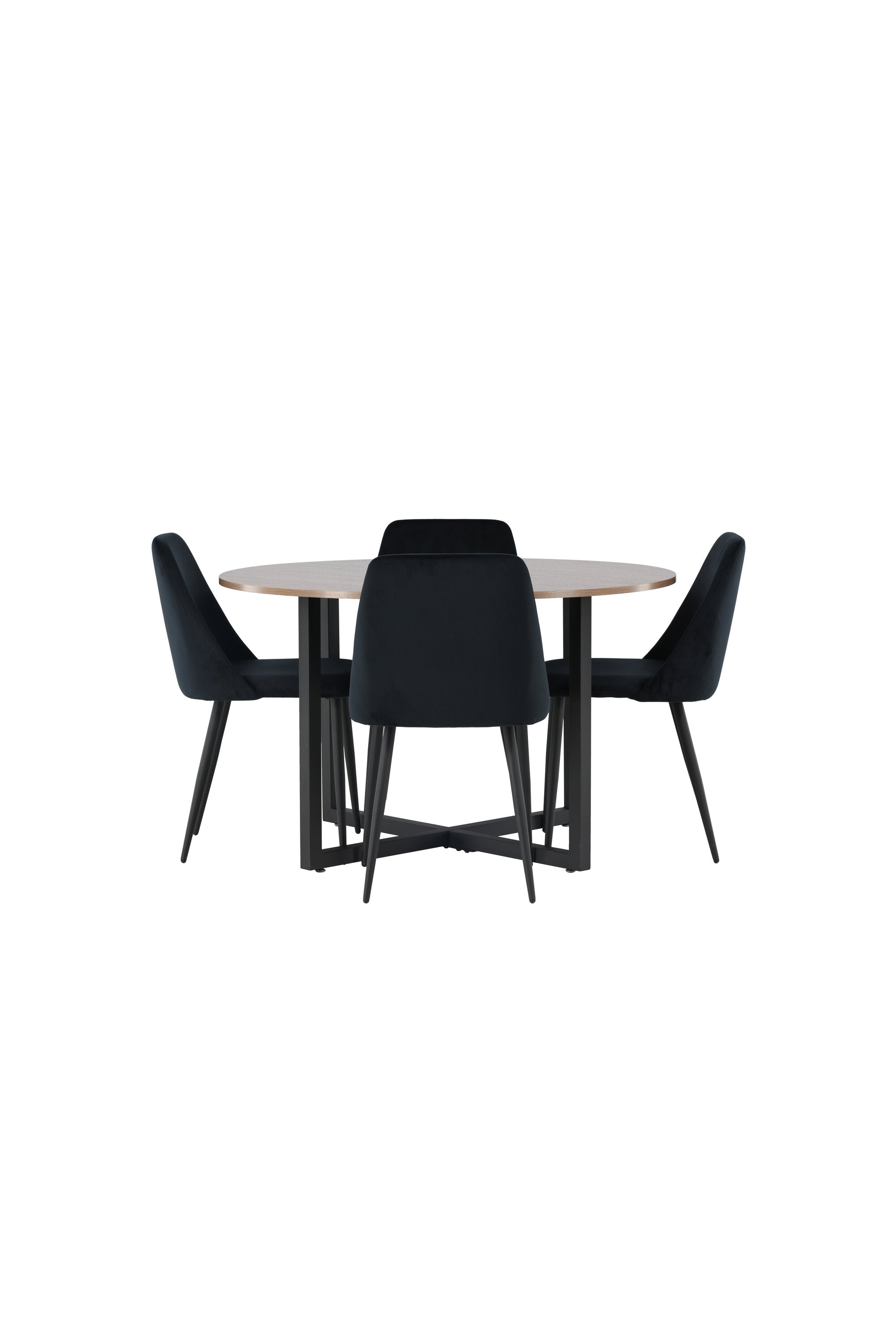Durango Esszimmerset + Night ⌀120cm/4St. in Schwarz präsentiert im Onlineshop von KAQTU Design AG. Esszimmerset ist von Venture Home