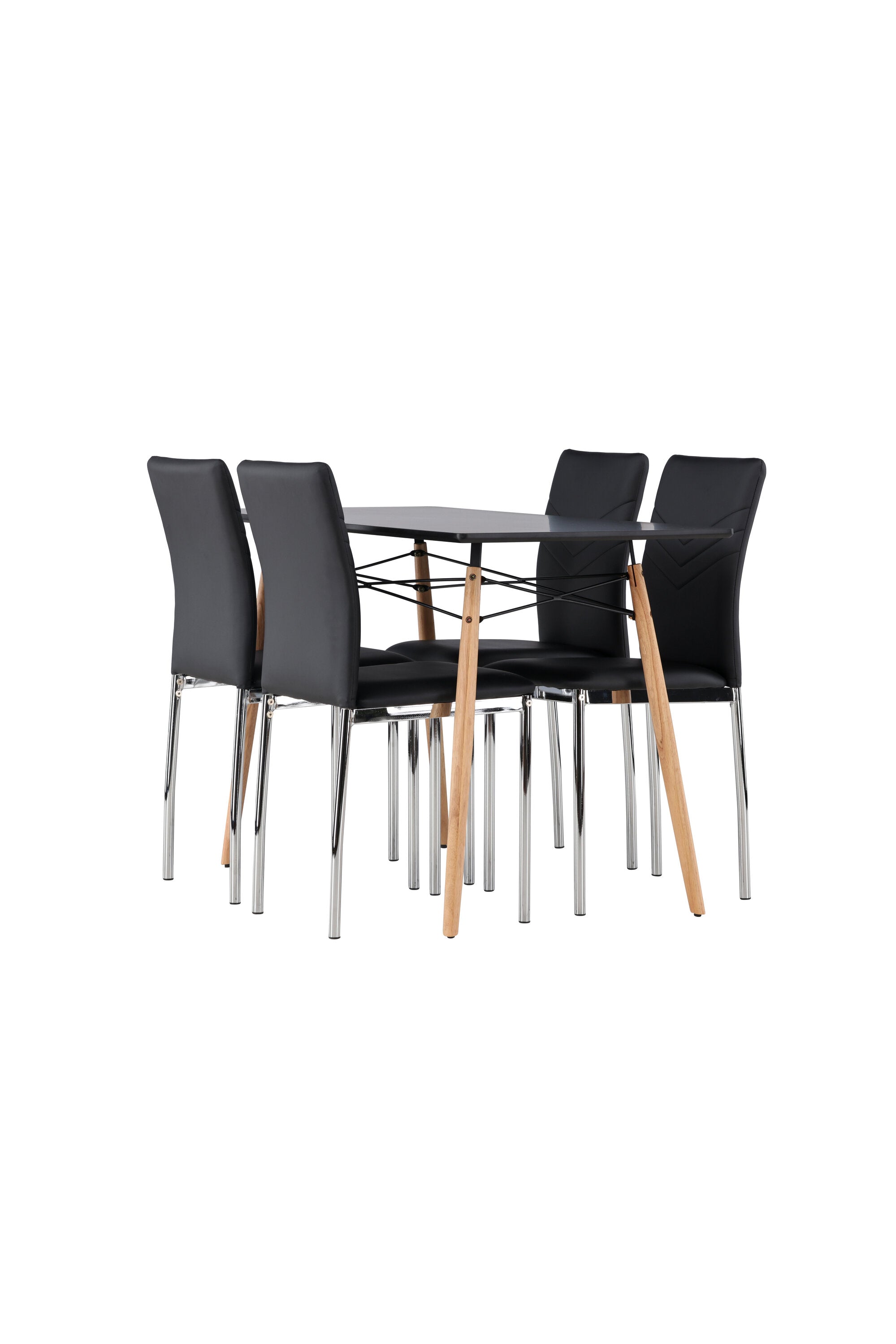 Danburi Esszimmerset + Lily ⌀80cm/4St. in Schwarz präsentiert im Onlineshop von KAQTU Design AG. Esszimmerset ist von Venture Home