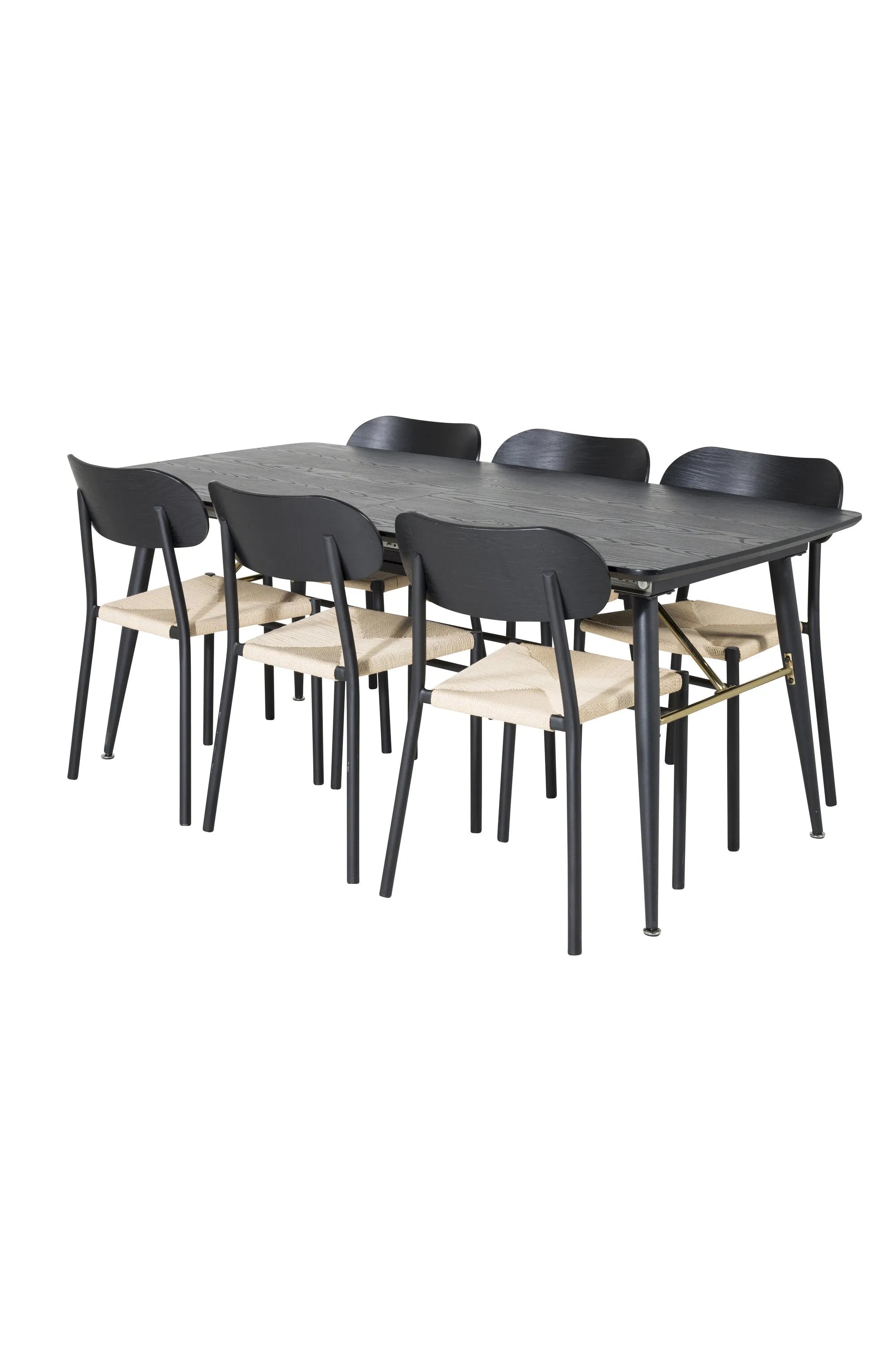 Luxuriöses Esszimmer Set Gold mit Polly Stühlen von Venture Home.