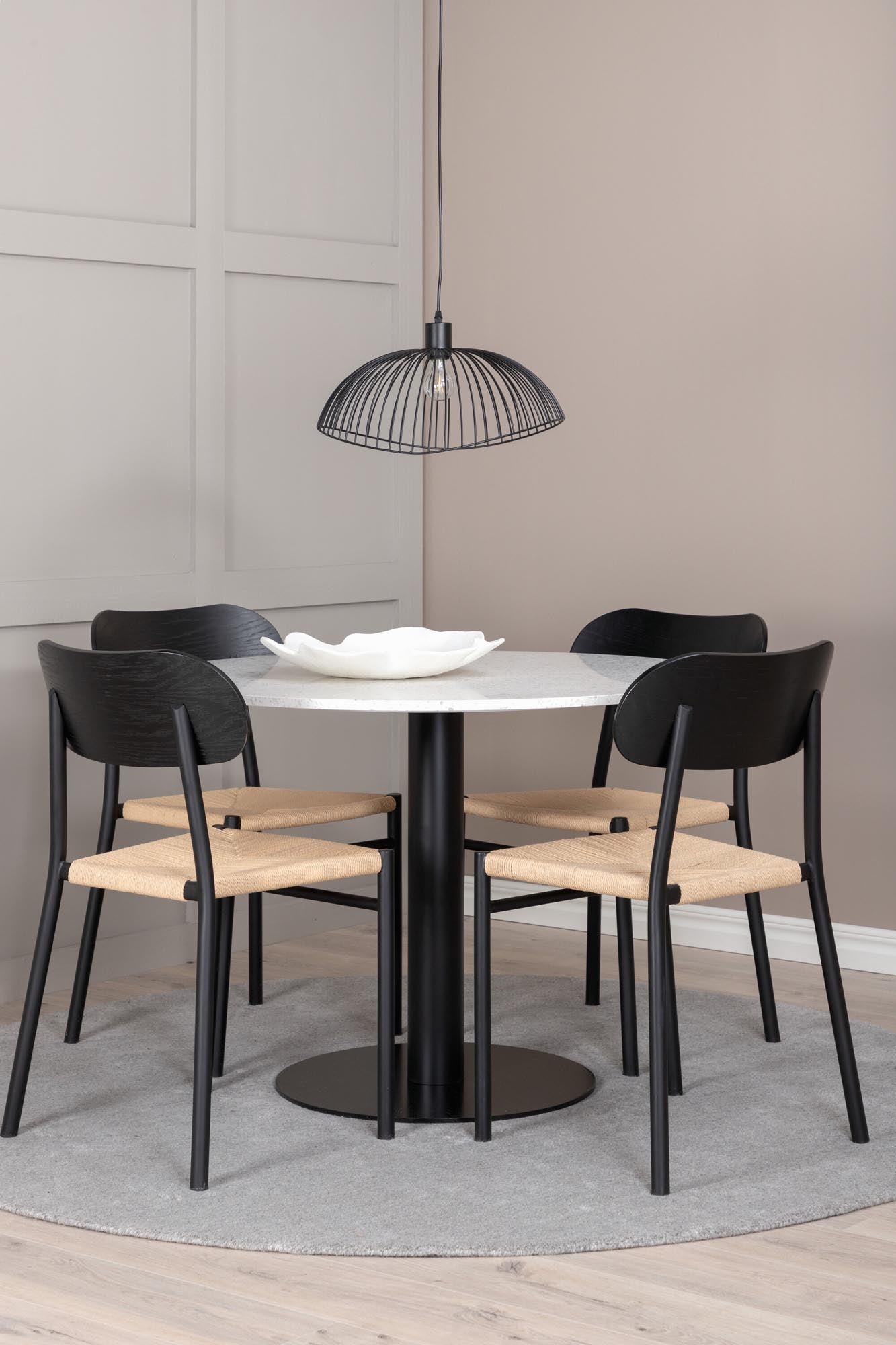 Elegantes Esszimmer Set Razzia mit ergonomischen Stühlen Polly.