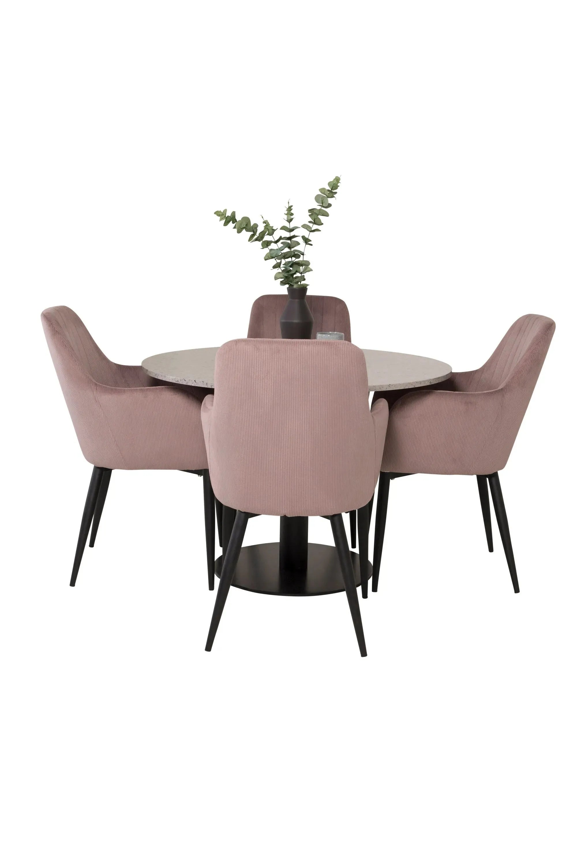 Elegantes Esszimmer Set Razzia mit bequemen Stühlen von Venture Home.