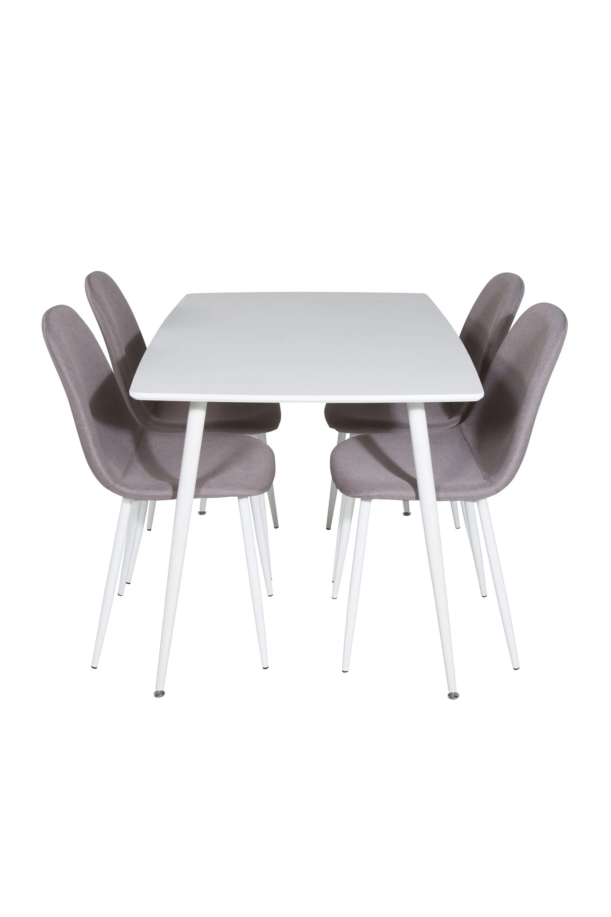 Modernes Esszimmer Set Polar: Robuster MDF-Tisch, bequeme Stühle, elegantes Design, langlebig und pflegeleicht.