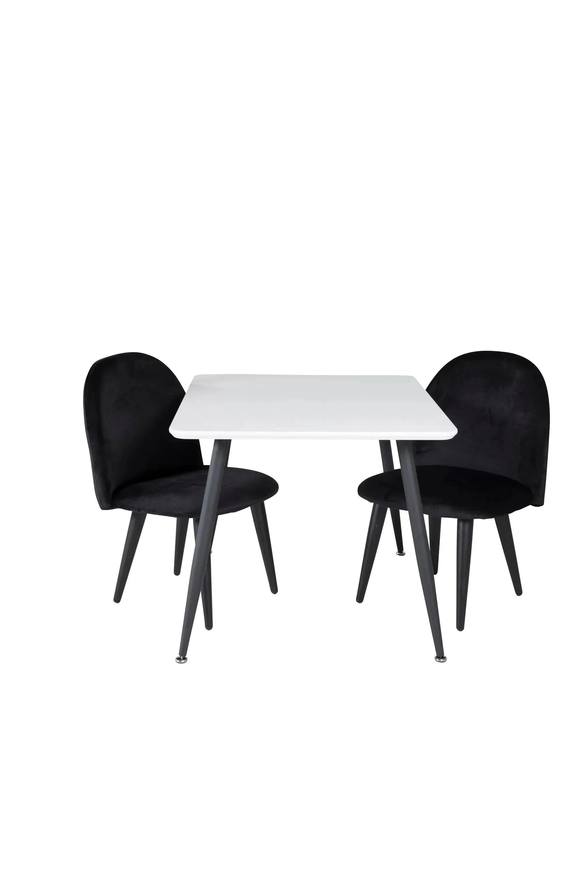 Modernes Esszimmer Set Polar mit stilvollen Velvet-Stühlen.