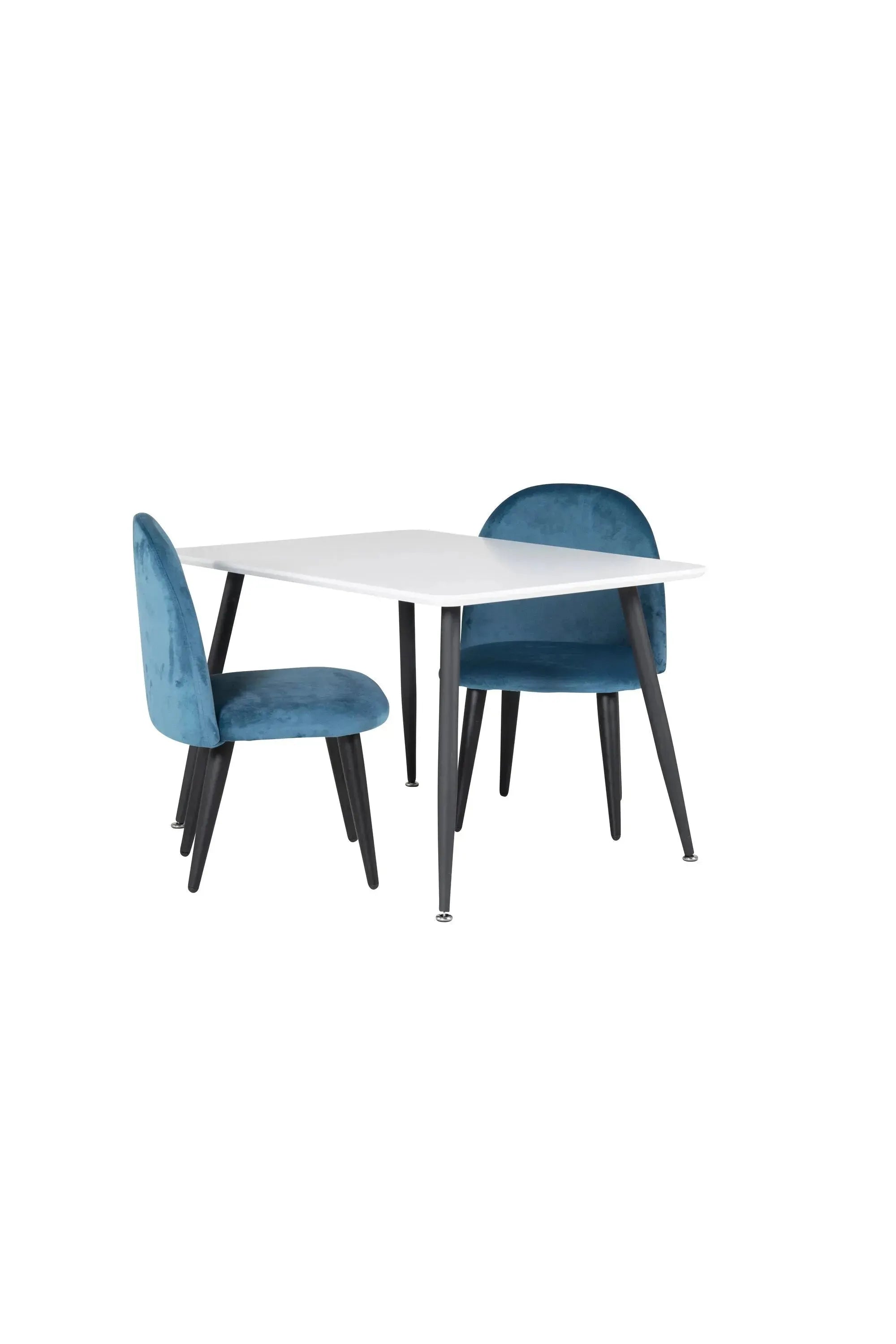 Elegantes Esszimmer Set Polar mit samtigen Velvet-Stühlen.