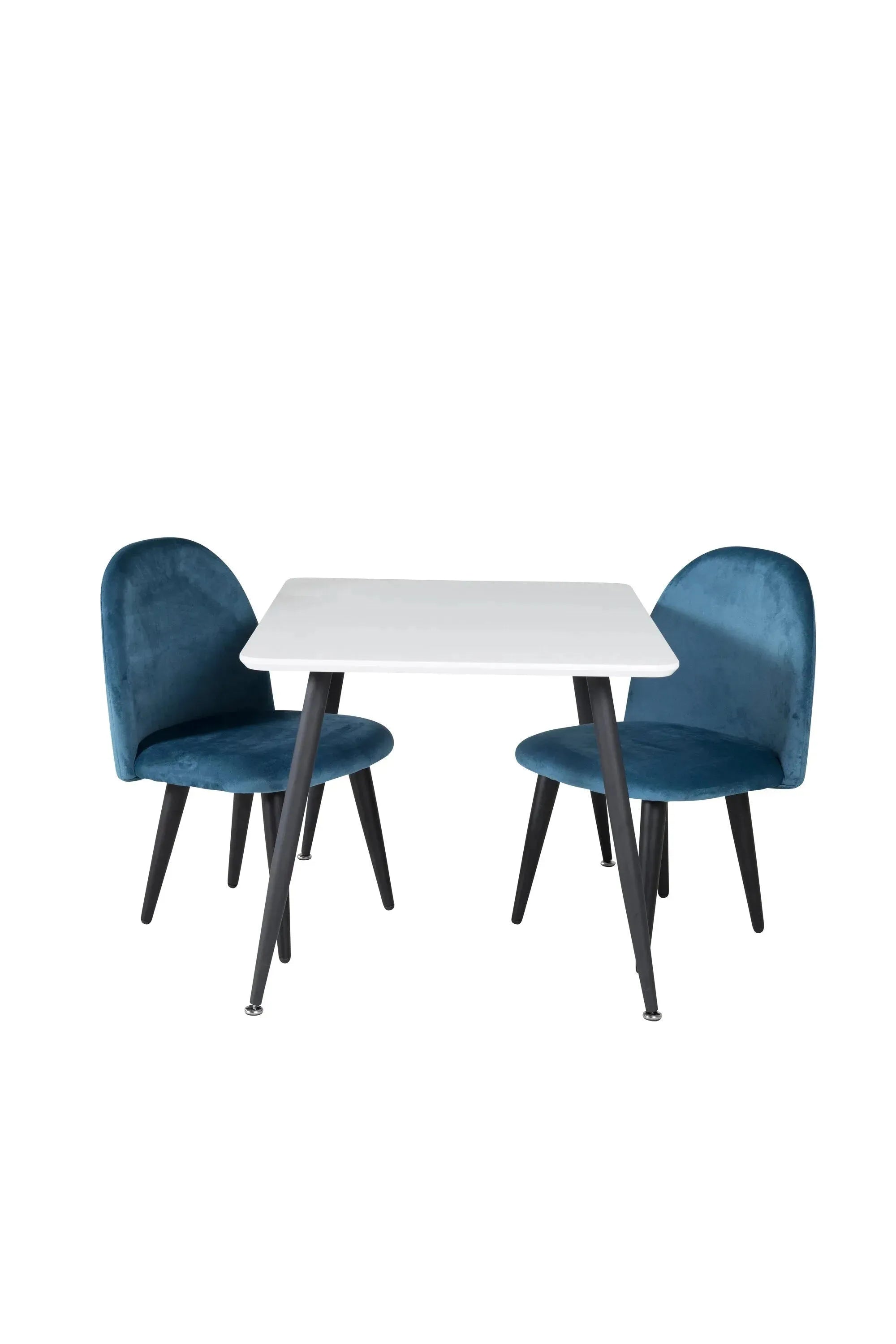 Modernes Esszimmer Set Polar mit stilvollen Velvet-Stühlen.