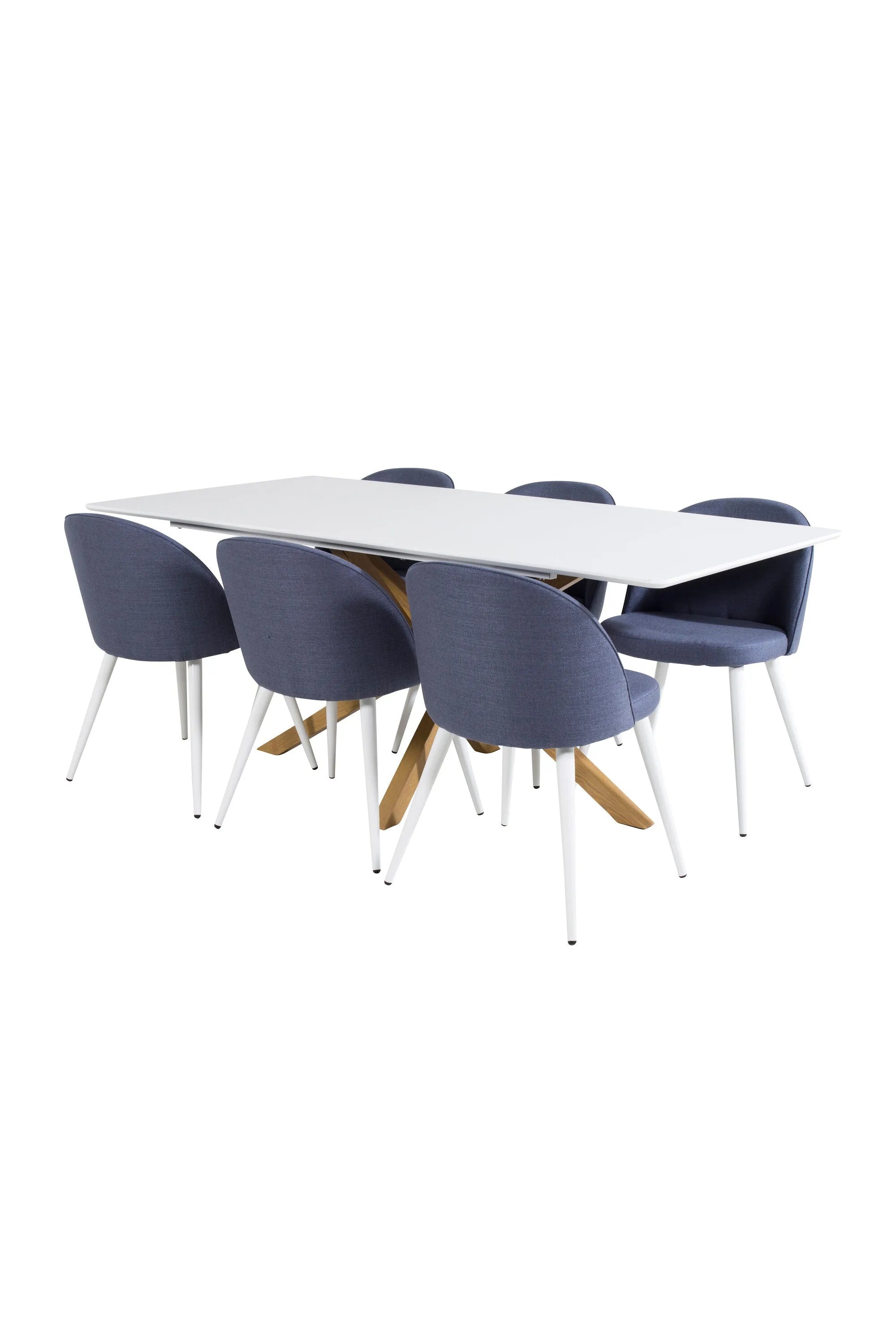 Stilvolles Esszimmer Set Piazza mit samtigen Stühlen von Venture Home.
