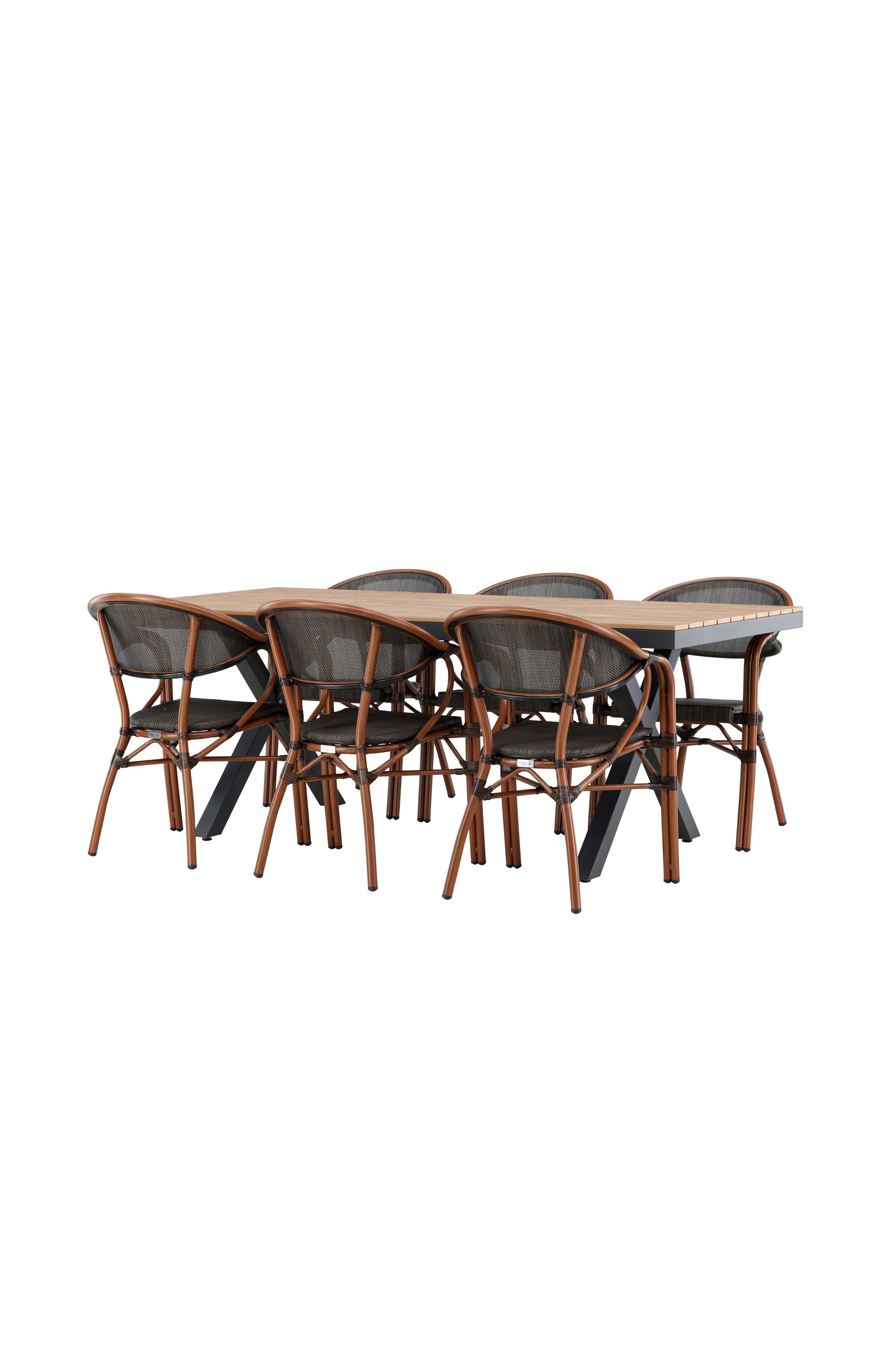 Garcia Gartentisch Set + Vila Real in Schwarz/Schwarz/Braun präsentiert im Onlineshop von KAQTU Design AG. Gartentischset ist von Venture Home
