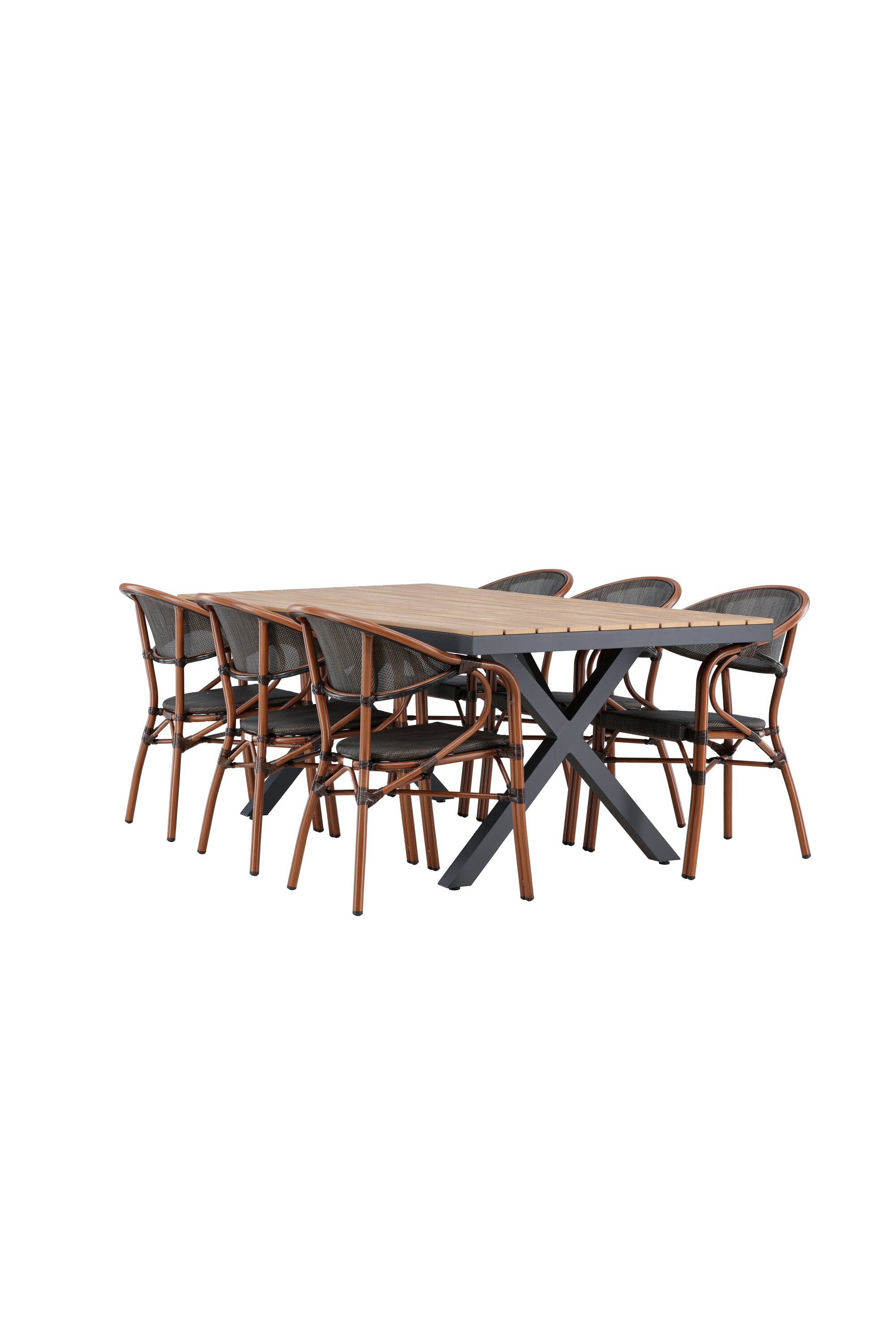 Garcia Gartentisch Set + Vila Real in Schwarz/Schwarz/Braun präsentiert im Onlineshop von KAQTU Design AG. Gartentischset ist von Venture Home