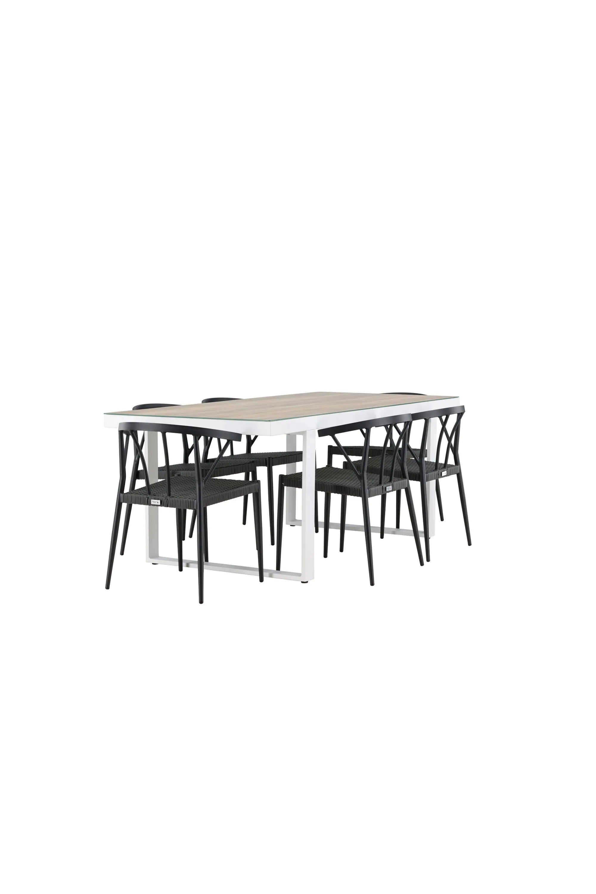 Das Merlo Gartentisch Set mit Stina Stühlen von Venture Home bietet stilvolle Eleganz und Komfort für Garten und Terrasse.