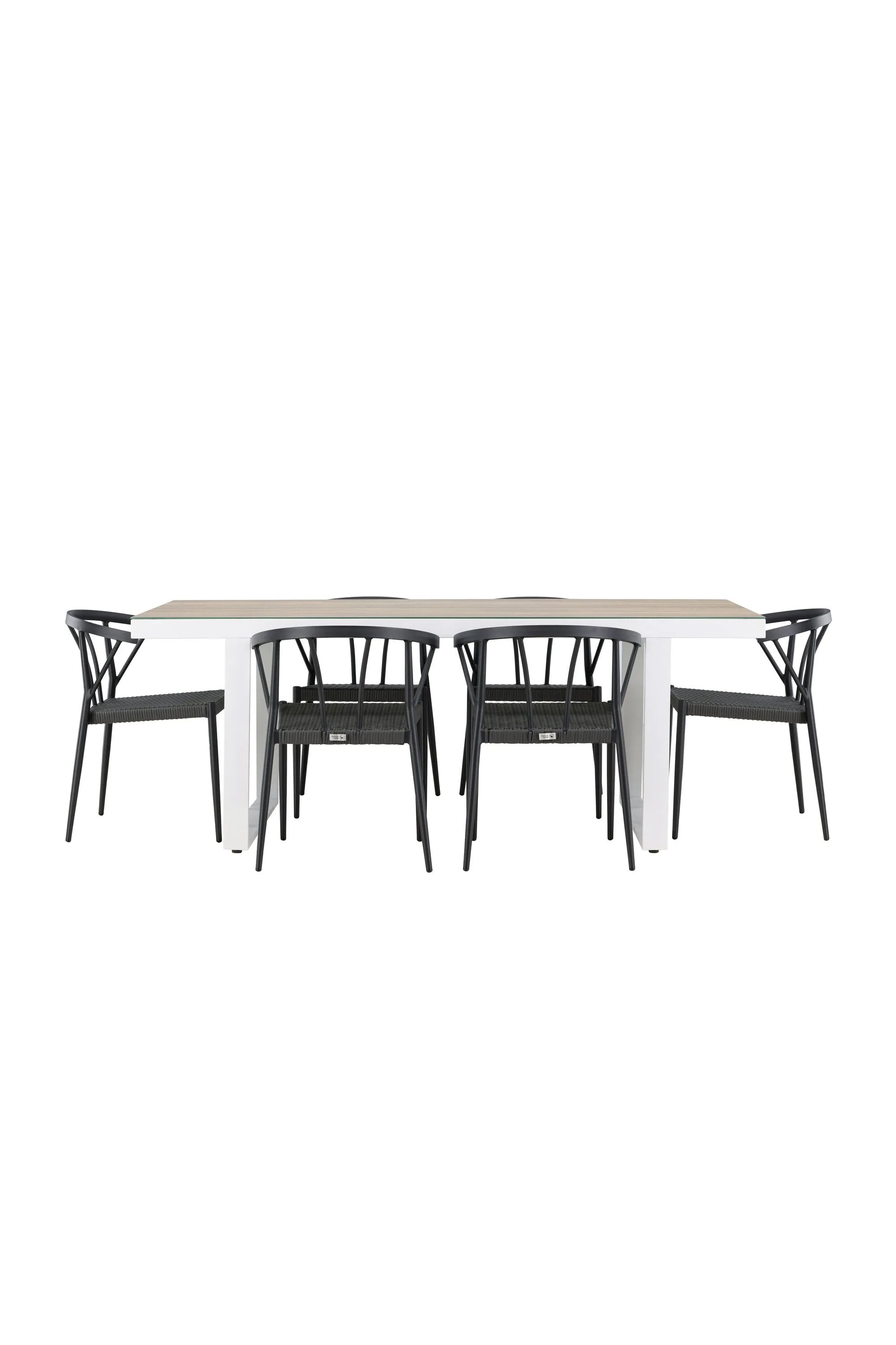 Das Merlo Gartentisch Set mit Stina Stühlen von Venture Home kombiniert modernes Design mit Funktionalität für Ihren Außenbereich.
