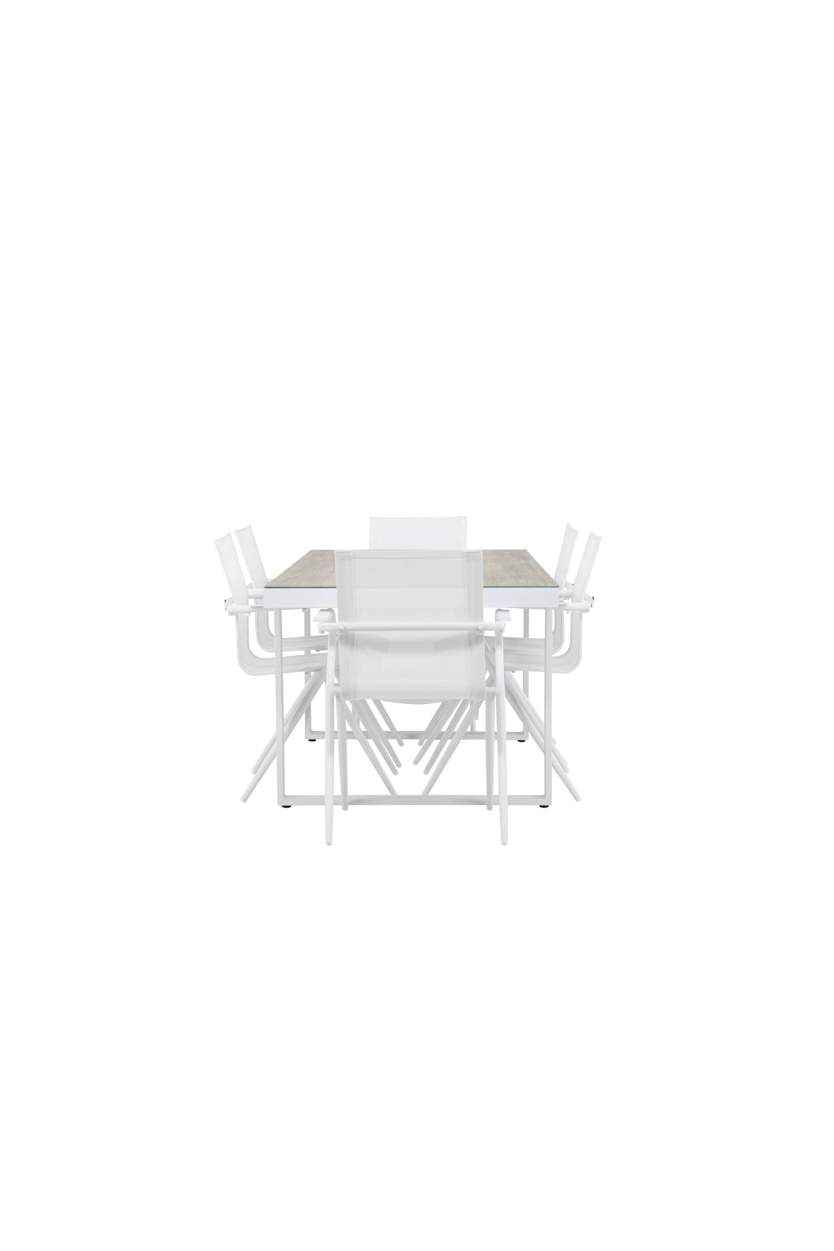 Merlo Gartentisch Set + Alina in Weiss präsentiert im Onlineshop von KAQTU Design AG. Gartentischset ist von Venture Home