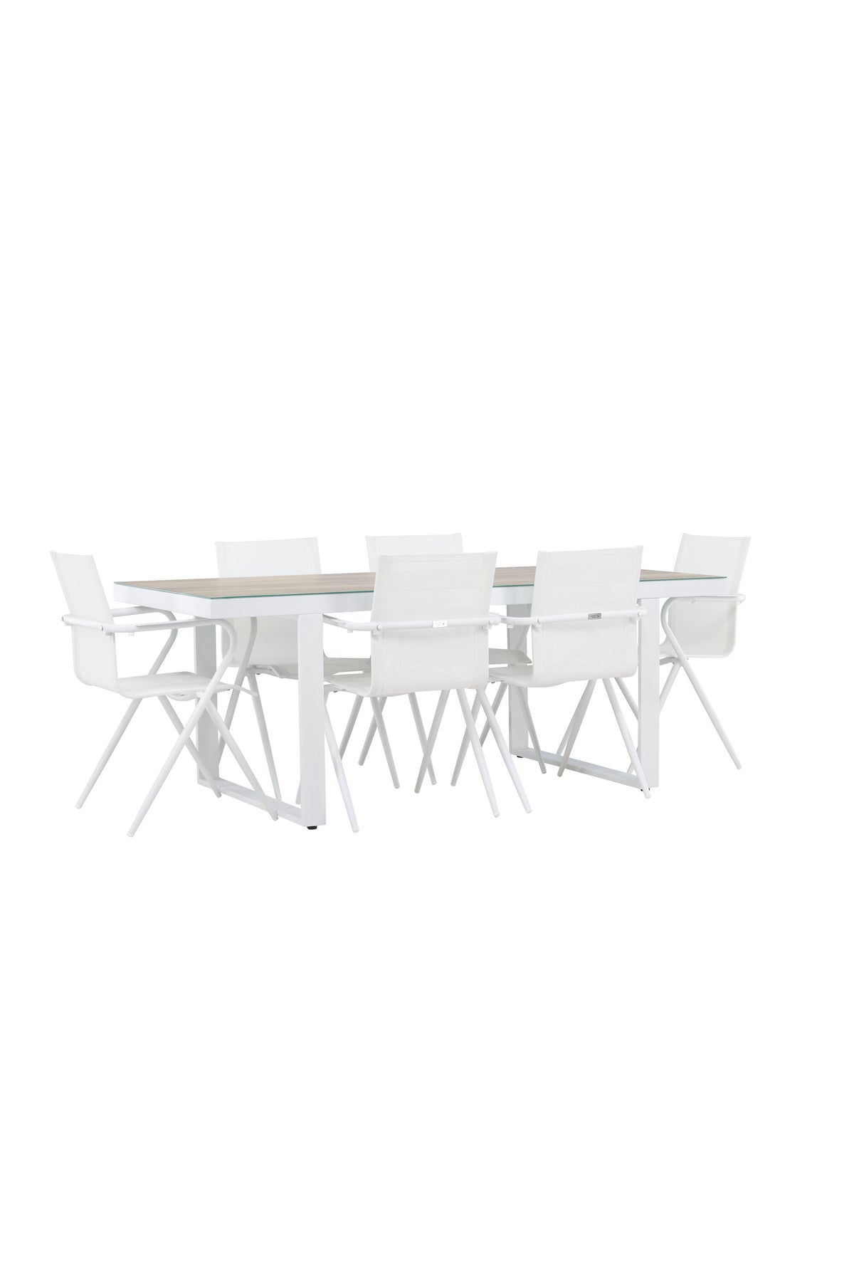 Merlo Gartentisch Set + Alina in Weiss präsentiert im Onlineshop von KAQTU Design AG. Gartentischset ist von Venture Home