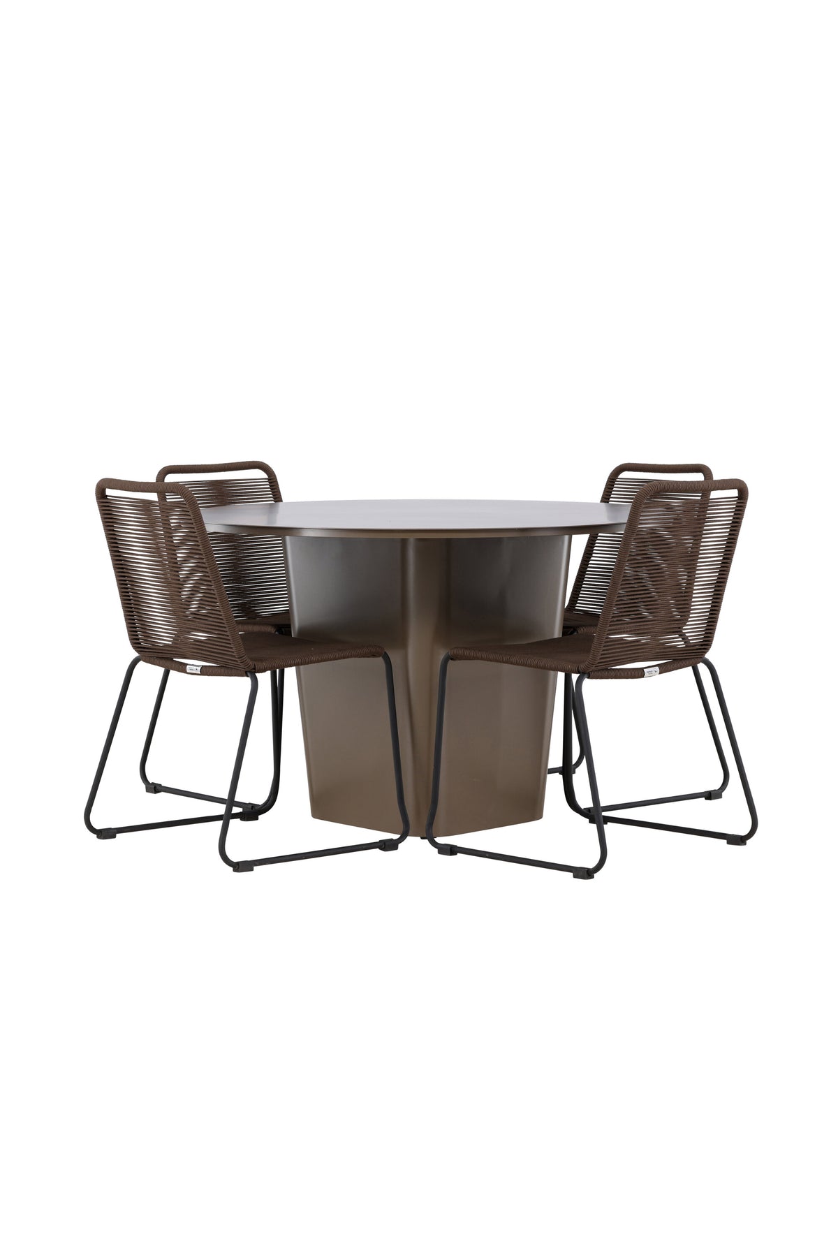 Santa Fe Gartentisch Set Lindos in Braun/Schwarz/Braun präsentiert im Onlineshop von KAQTU Design AG. Gartentischset ist von Venture Home