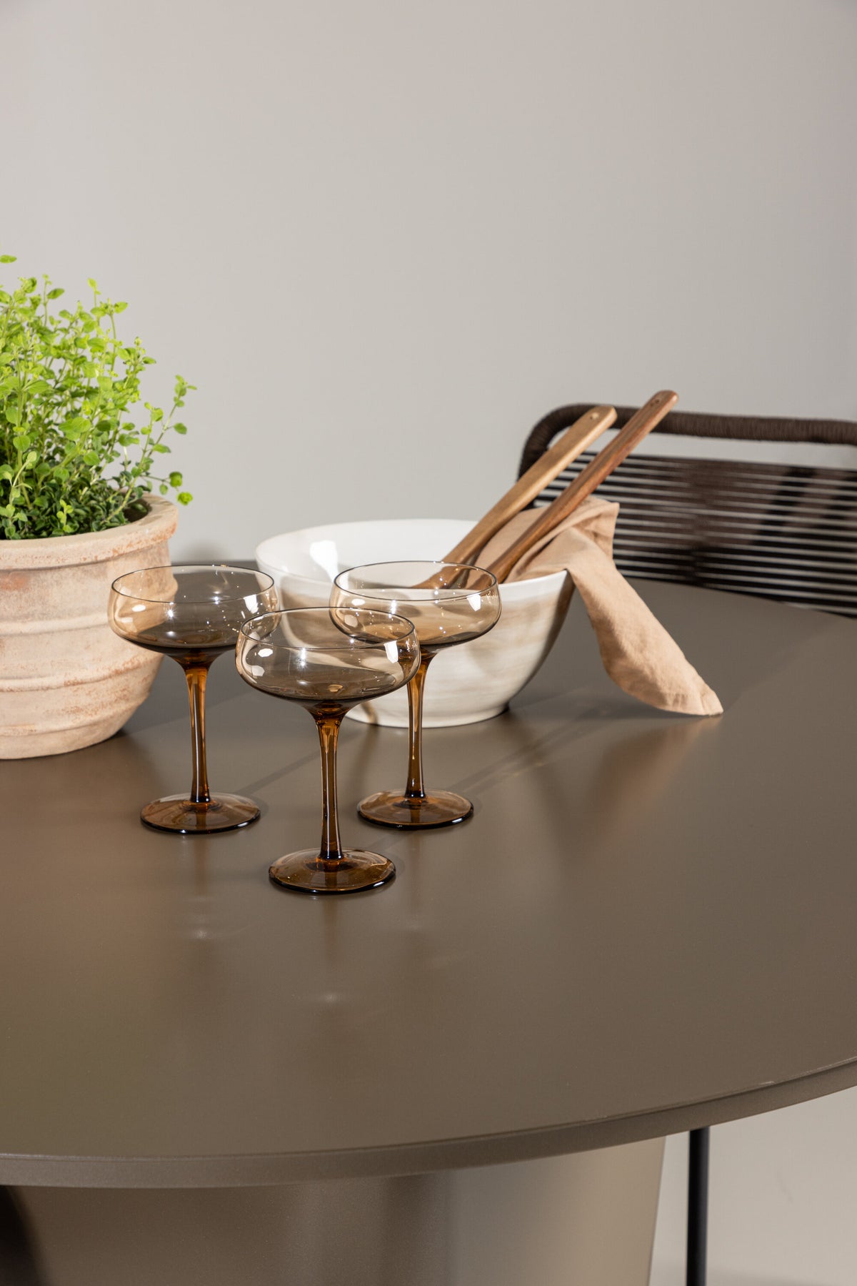 Santa Fe Gartentisch Set Lindos in Braun/Schwarz/Braun präsentiert im Onlineshop von KAQTU Design AG. Gartentischset ist von Venture Home