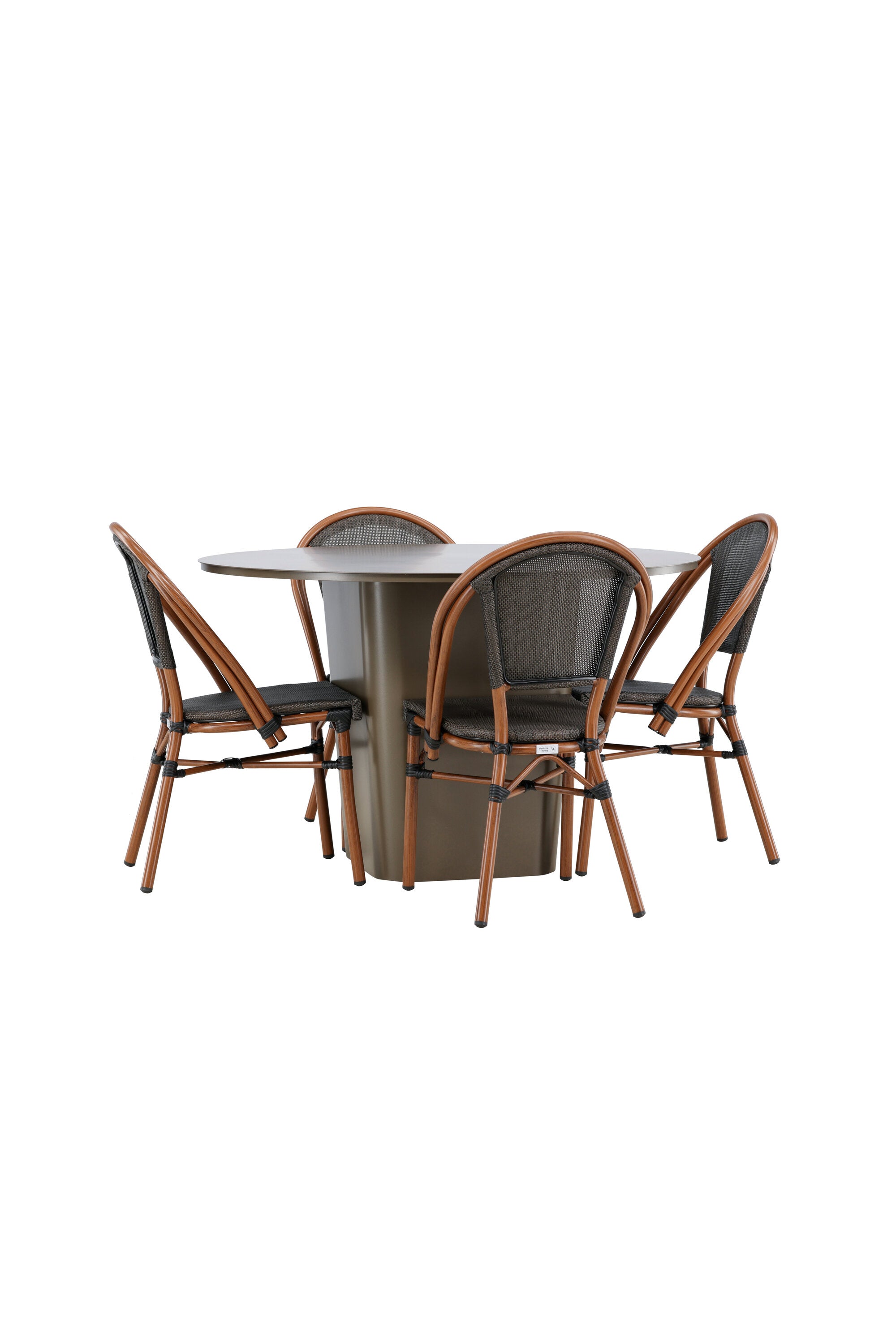 Santa Fe Gartentisch Set Guarda in Braun/Schwarz/Braun präsentiert im Onlineshop von KAQTU Design AG. Gartentischset ist von Venture Home