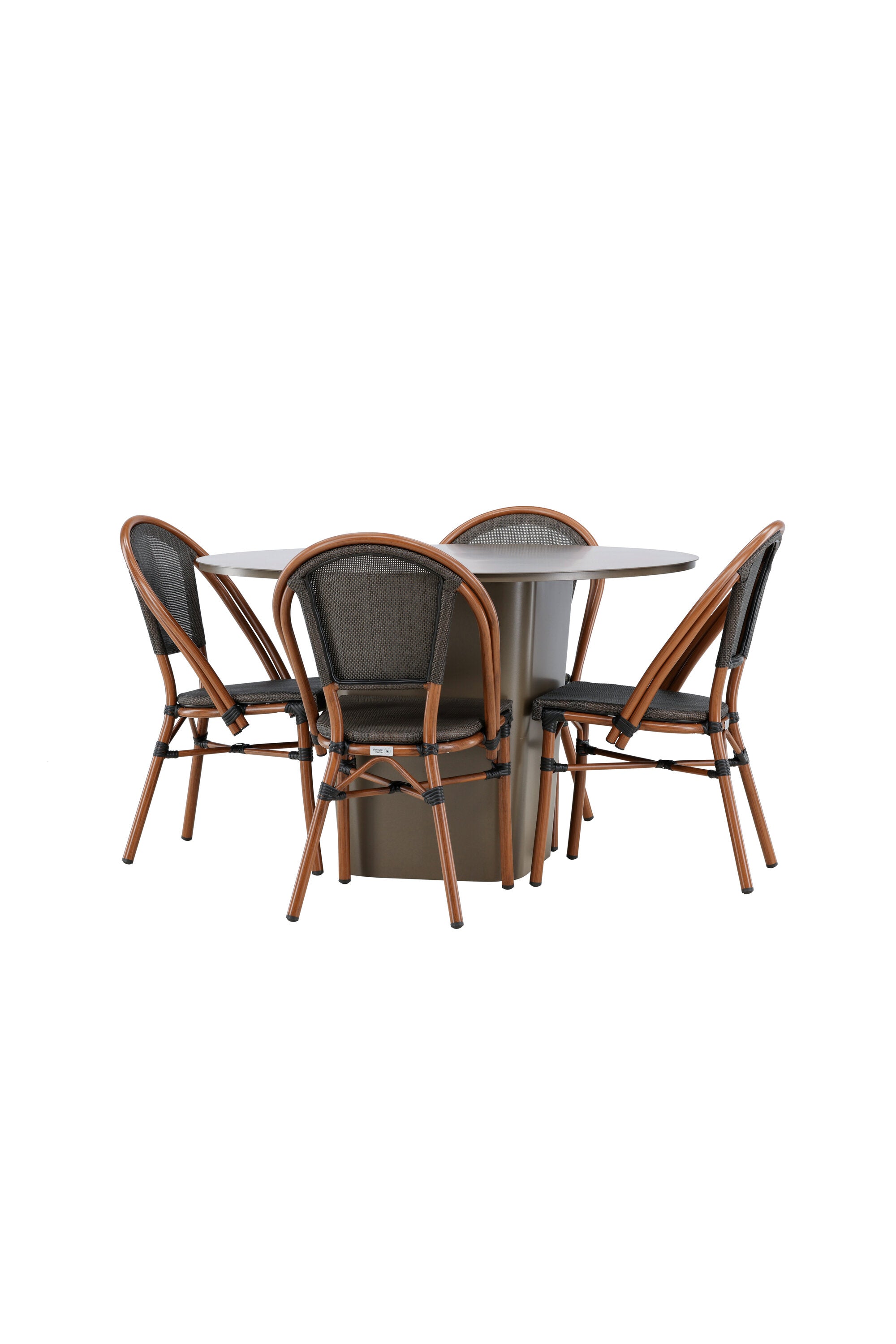 Santa Fe Gartentisch Set Guarda in Braun/Schwarz/Braun präsentiert im Onlineshop von KAQTU Design AG. Gartentischset ist von Venture Home