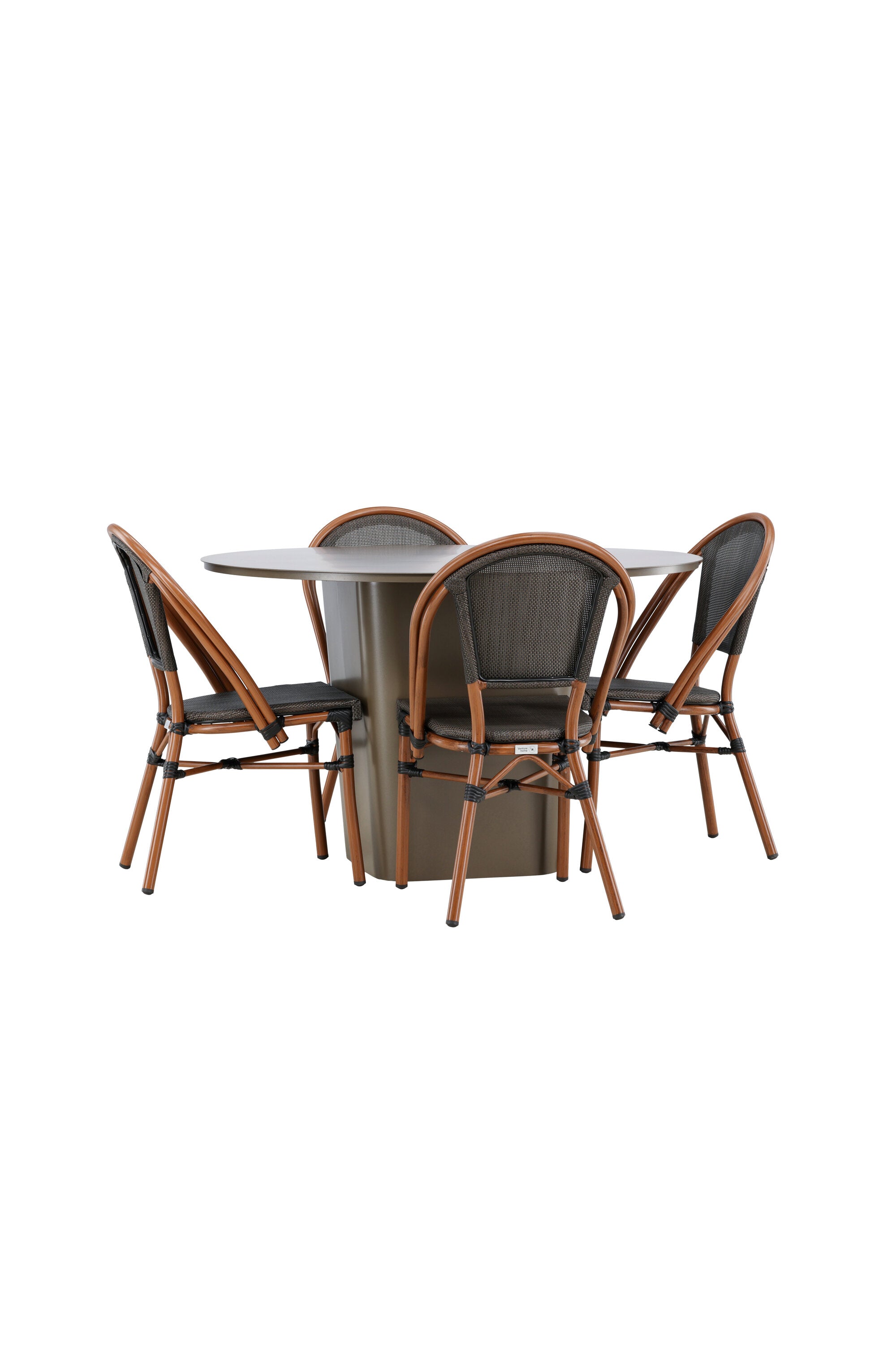 Santa Fe Gartentisch Set Guarda in Braun/Schwarz/Braun präsentiert im Onlineshop von KAQTU Design AG. Gartentischset ist von Venture Home