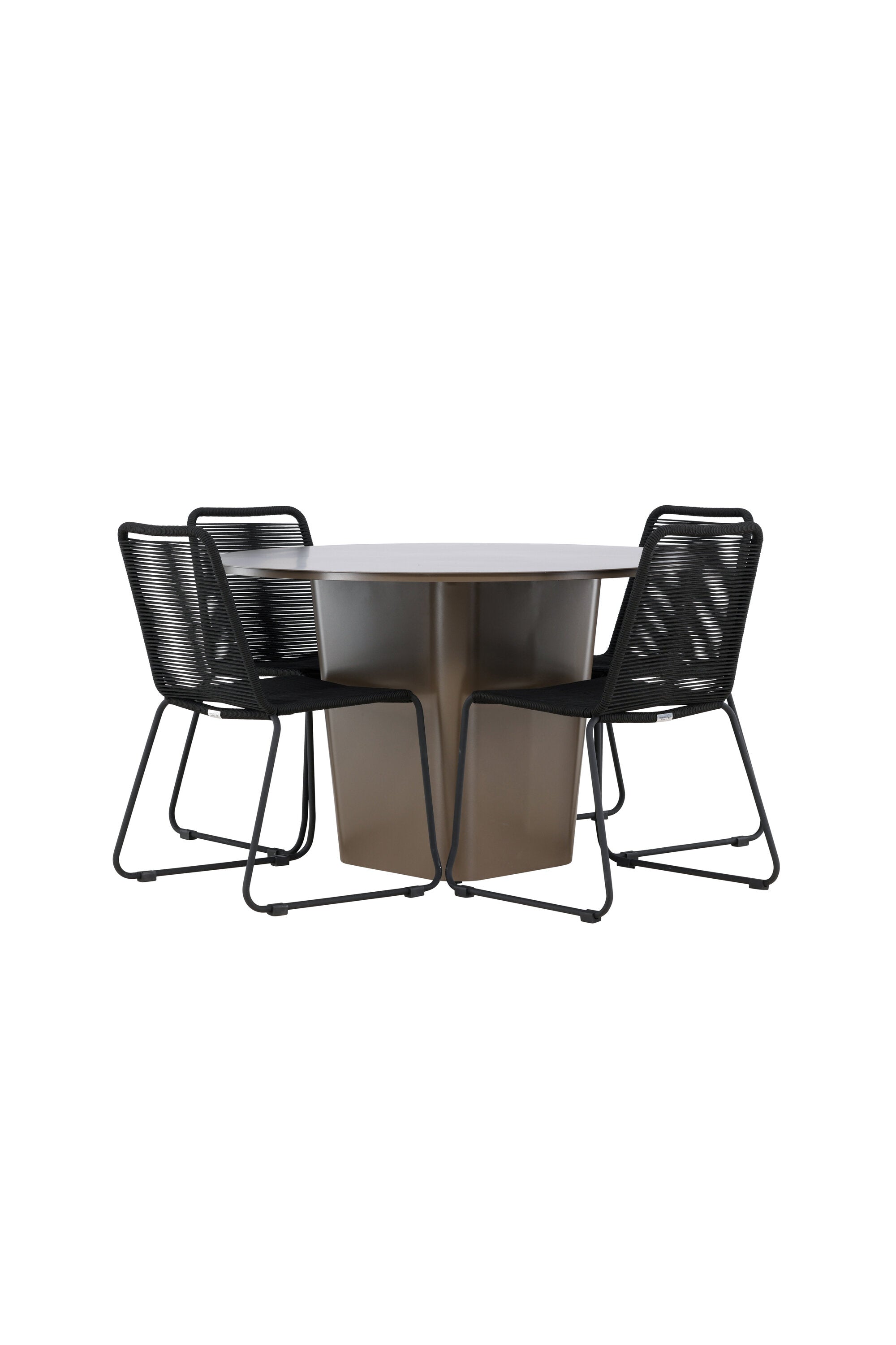 Santa Fe Gartentisch Set Lindos stapelbar in Braun schwarz präsentiert im Onlineshop von KAQTU Design AG. Gartentischset ist von Venture Home