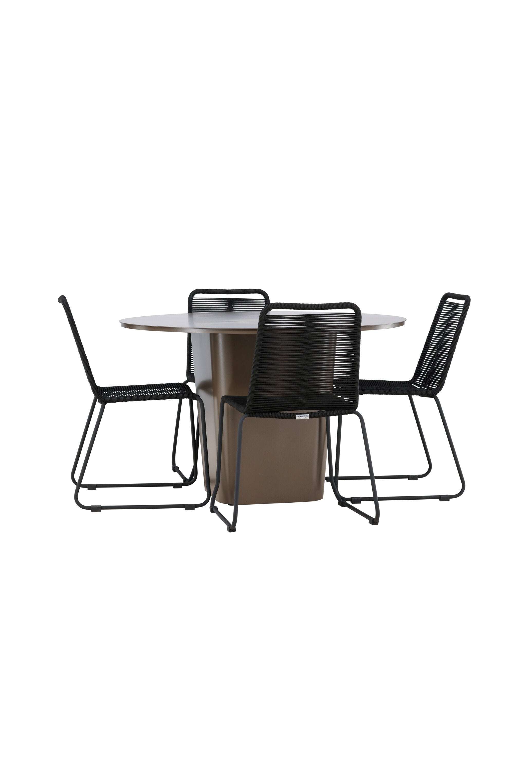 Santa Fe Gartentisch Set Lindos stapelbar in Braun schwarz präsentiert im Onlineshop von KAQTU Design AG. Gartentischset ist von Venture Home