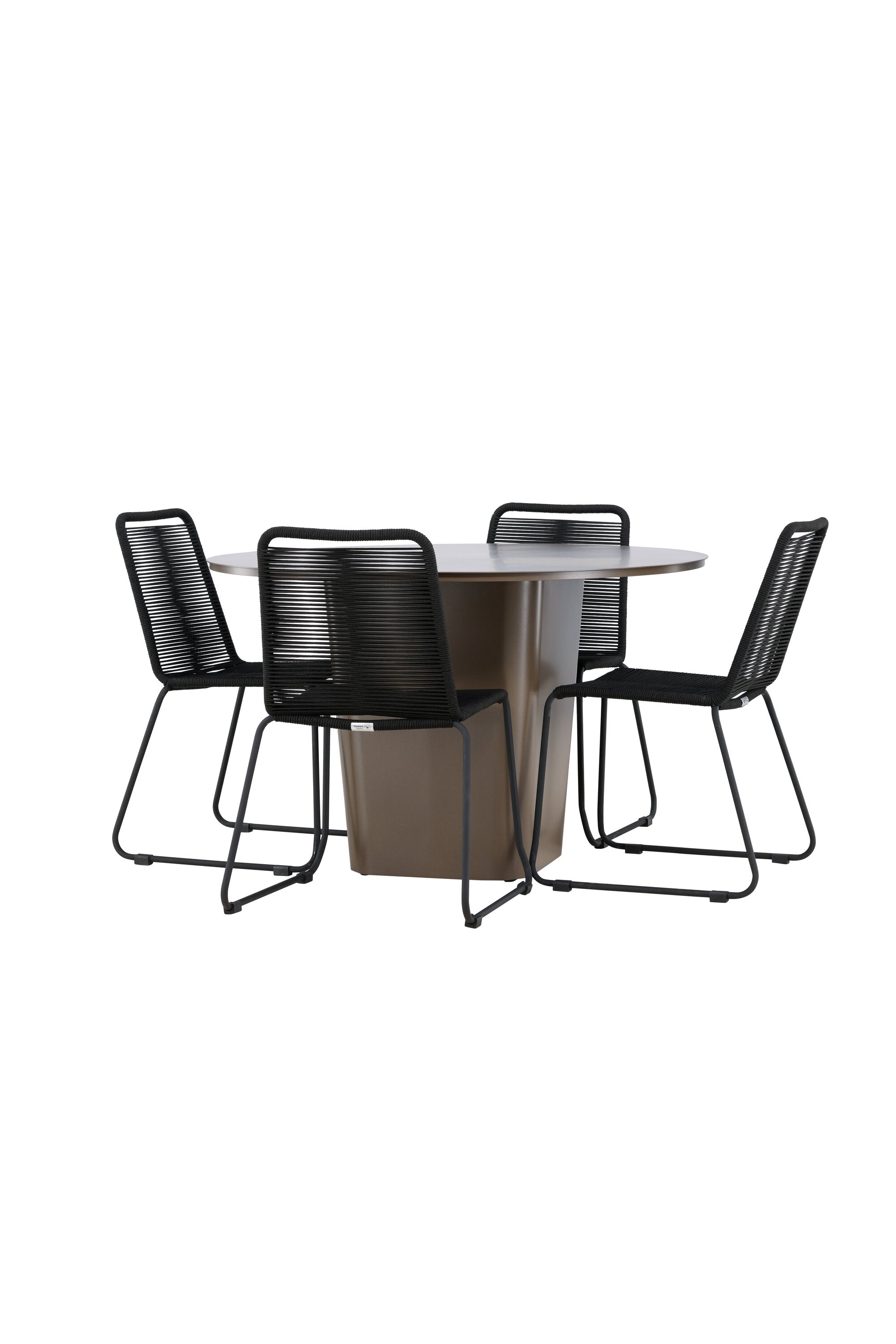 Santa Fe Gartentisch Set Lindos stapelbar in Braun schwarz präsentiert im Onlineshop von KAQTU Design AG. Gartentischset ist von Venture Home