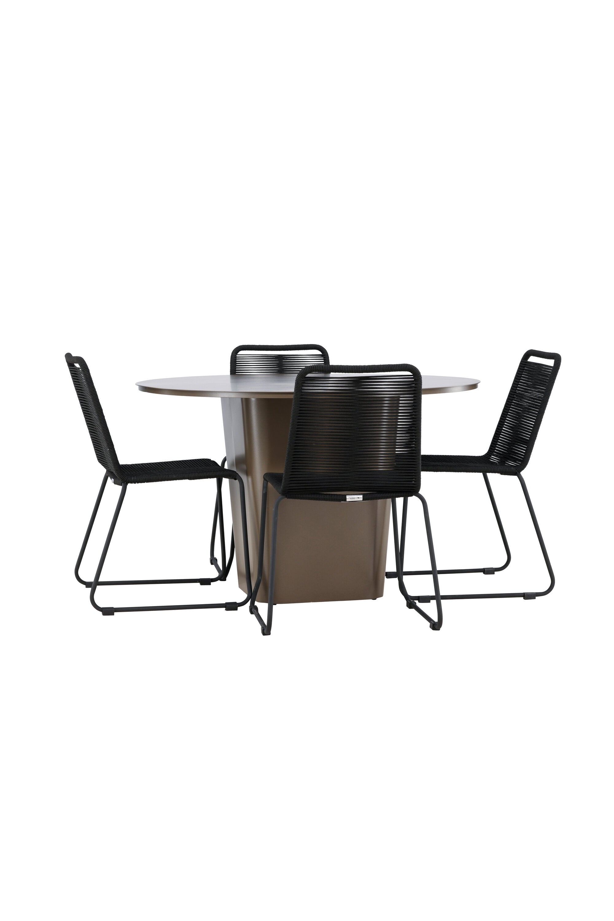 Santa Fe Gartentisch Set Lindos stapelbar in Braun schwarz präsentiert im Onlineshop von KAQTU Design AG. Gartentischset ist von Venture Home