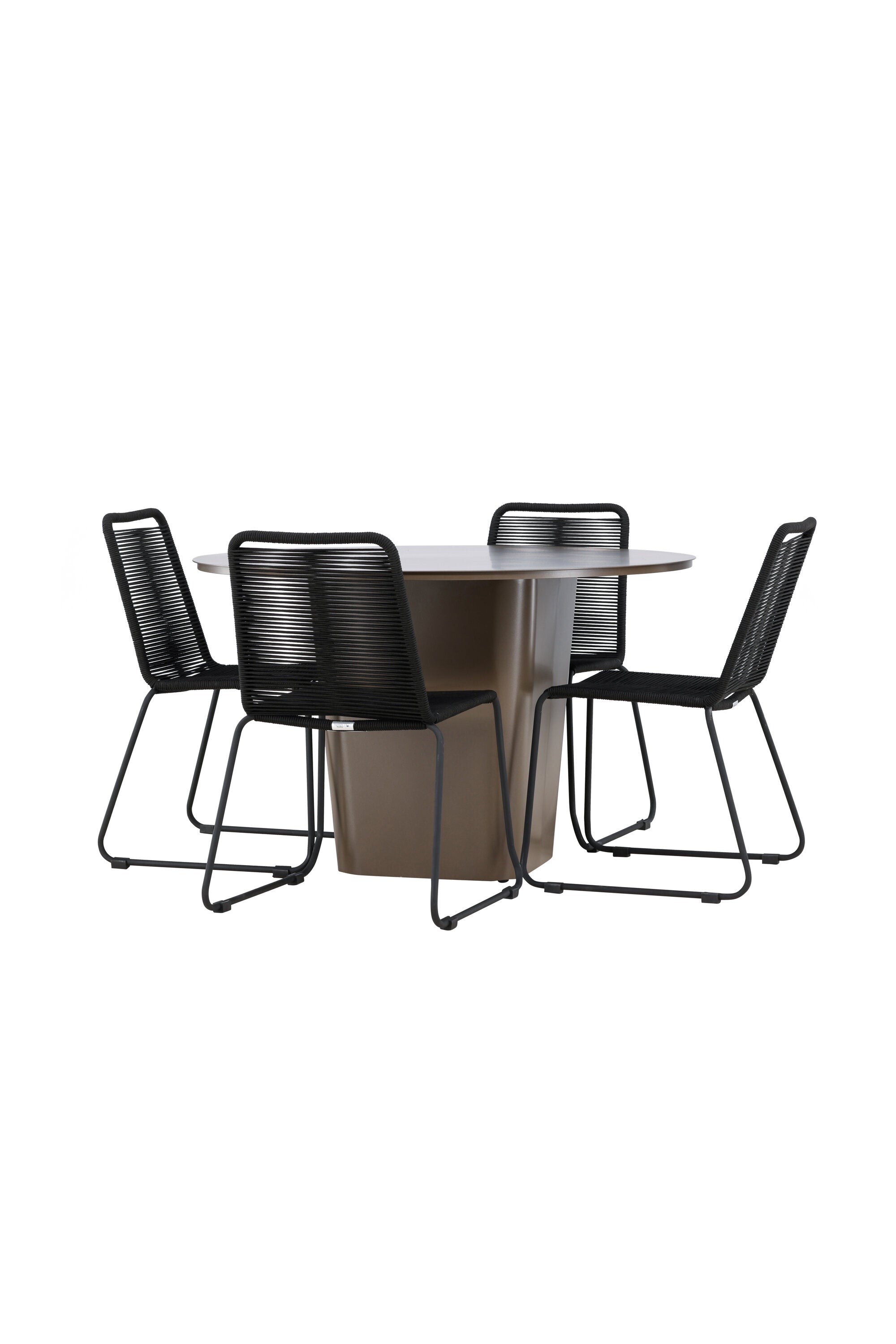 Santa Fe Gartentisch Set Lindos stapelbar in Braun schwarz präsentiert im Onlineshop von KAQTU Design AG. Gartentischset ist von Venture Home