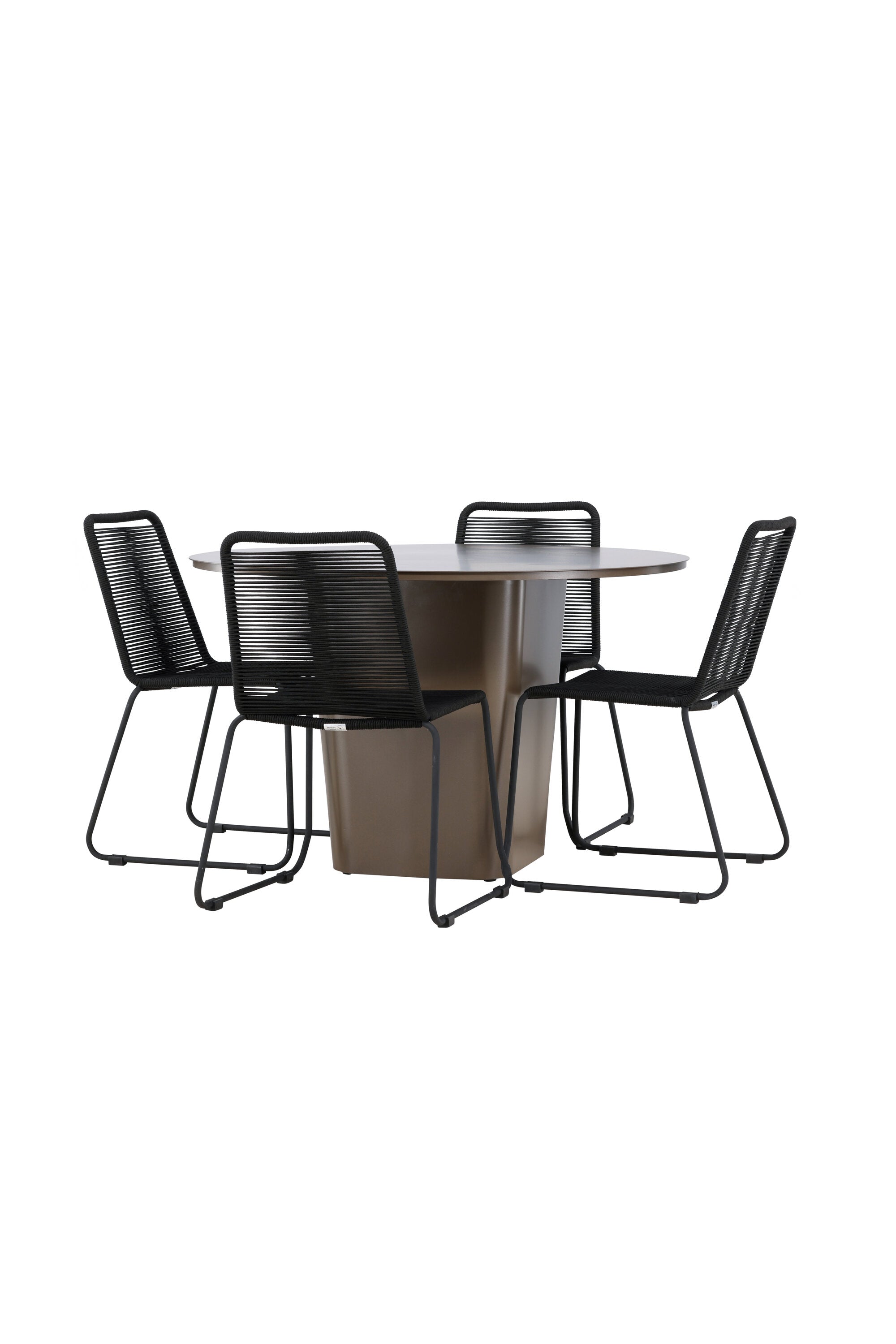 Santa Fe Gartentisch Set Lindos stapelbar in Braun schwarz präsentiert im Onlineshop von KAQTU Design AG. Gartentischset ist von Venture Home