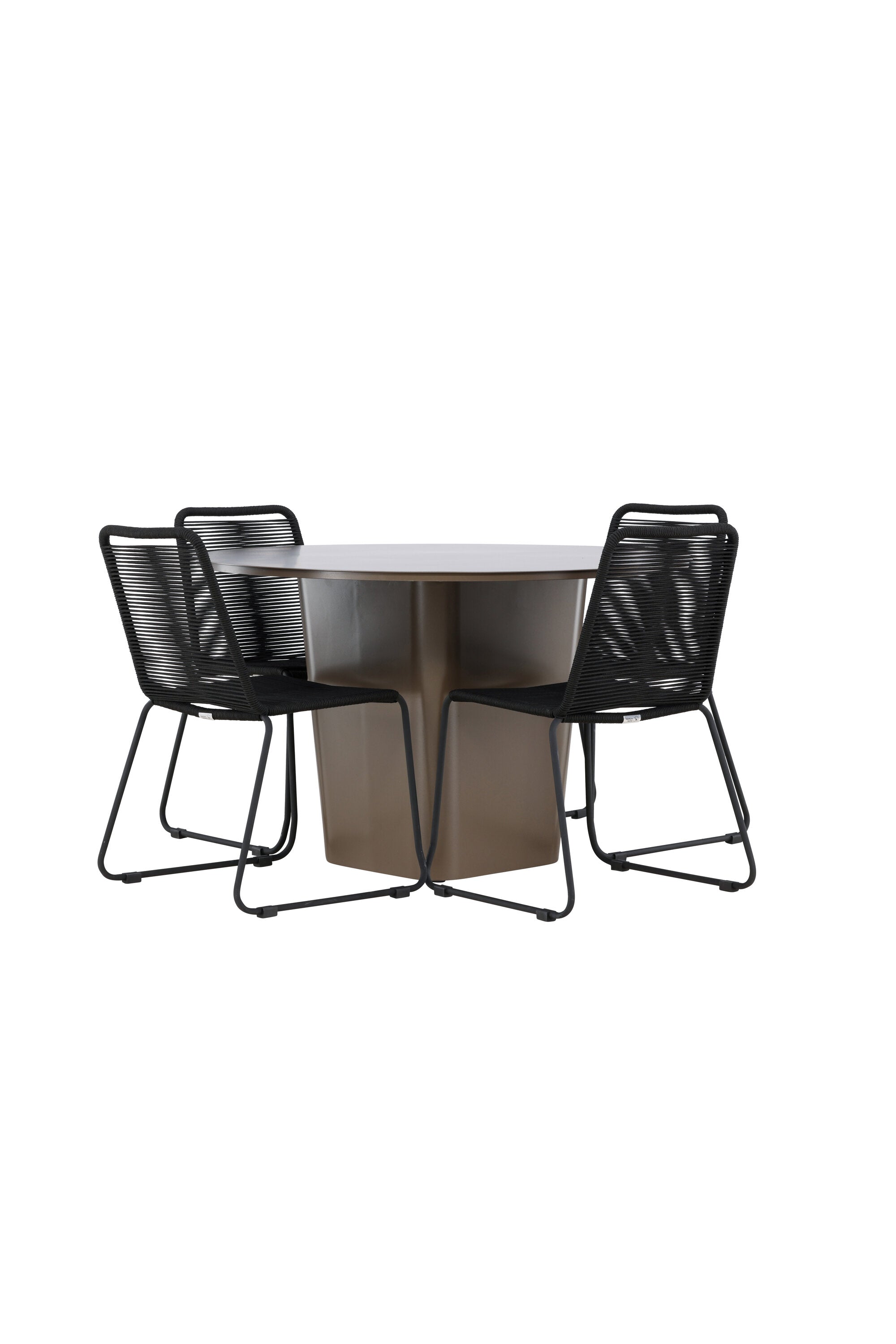 Santa Fe Gartentisch Set Lindos stapelbar in Braun schwarz präsentiert im Onlineshop von KAQTU Design AG. Gartentischset ist von Venture Home
