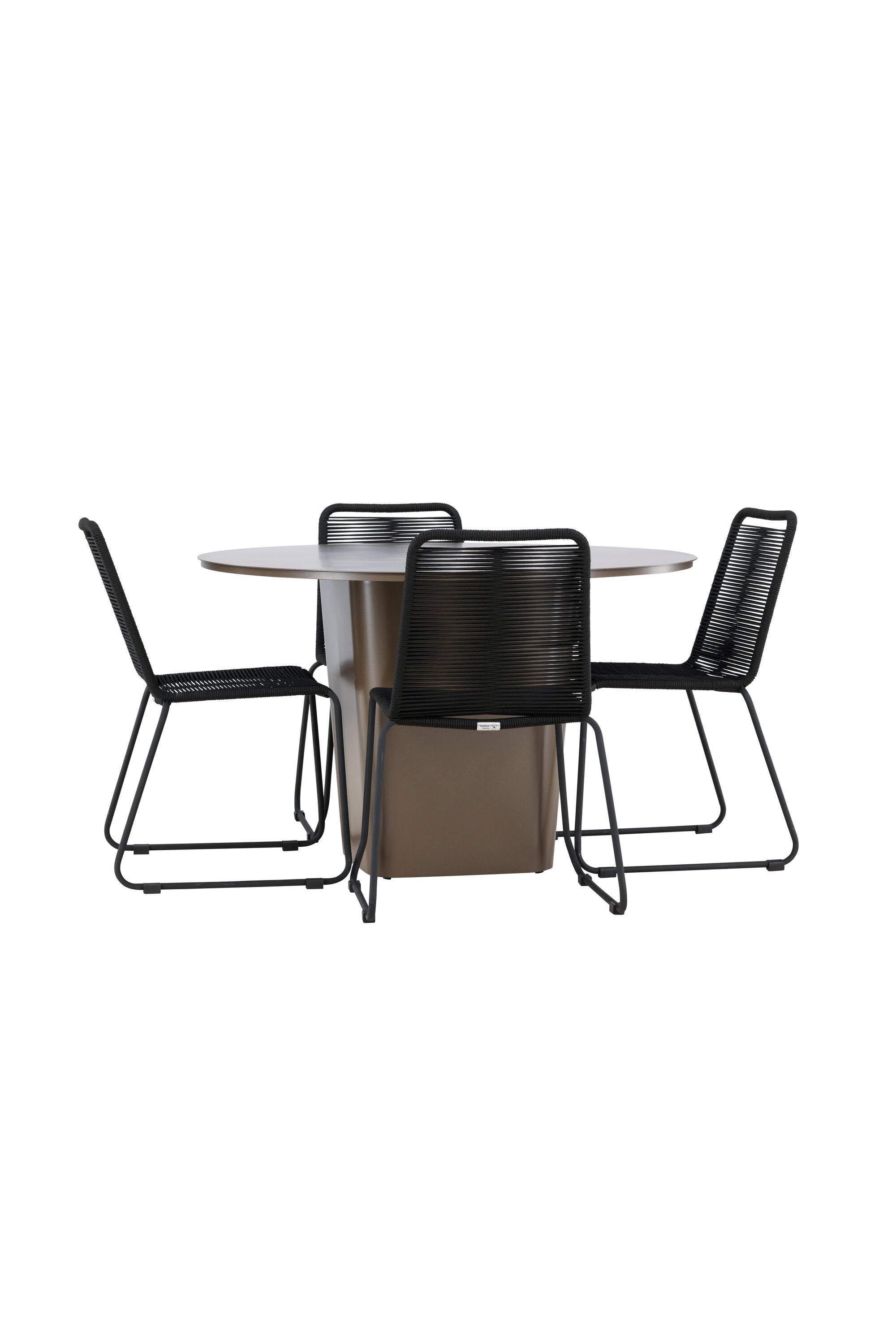 Santa Fe Gartentisch Set Lindos stapelbar in Braun schwarz präsentiert im Onlineshop von KAQTU Design AG. Gartentischset ist von Venture Home