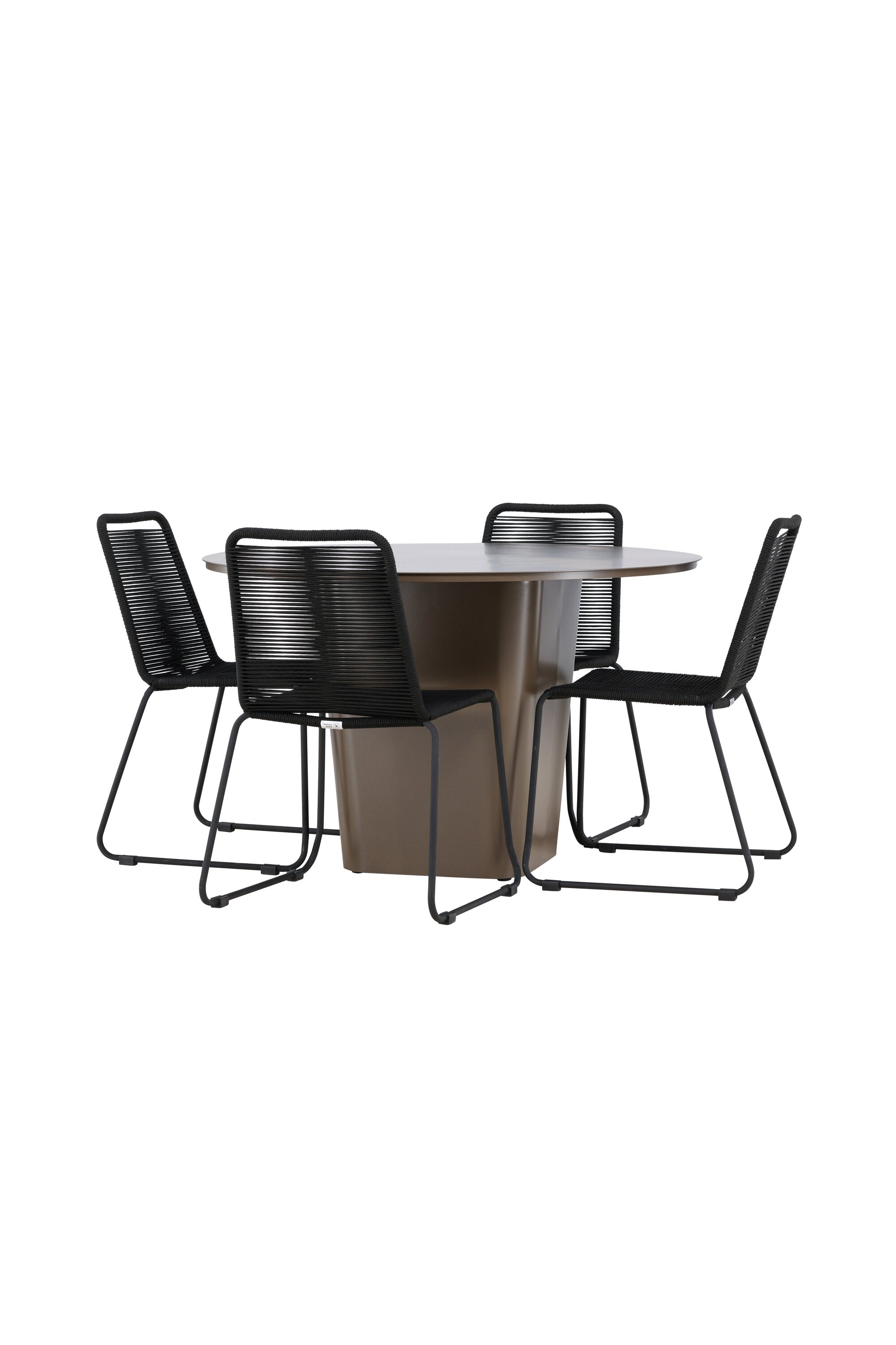 Santa Fe Gartentisch Set Lindos stapelbar in Braun schwarz präsentiert im Onlineshop von KAQTU Design AG. Gartentischset ist von Venture Home