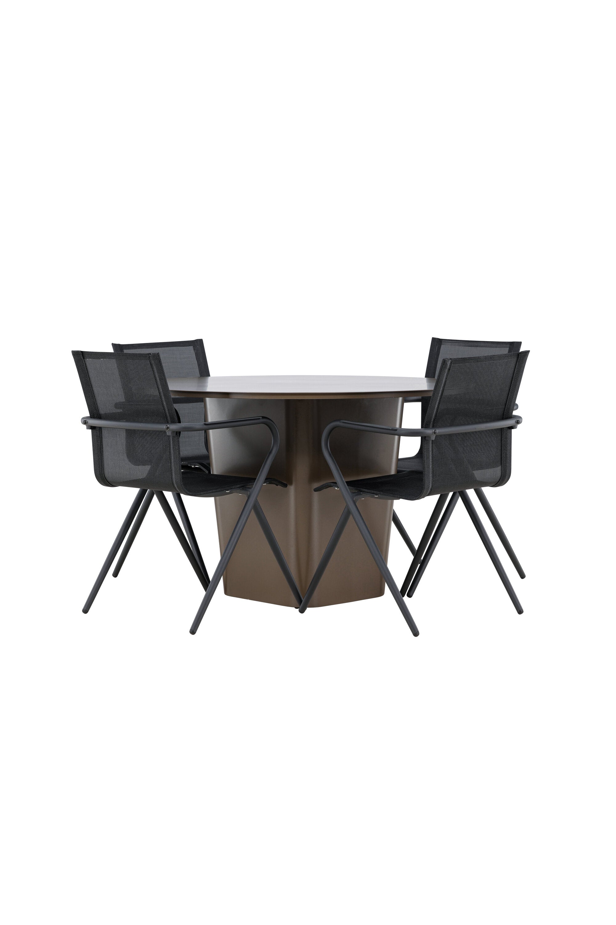 Santa Fe Gartentisch Set Alina in Braun schwarz präsentiert im Onlineshop von KAQTU Design AG. Gartentischset ist von Venture Home
