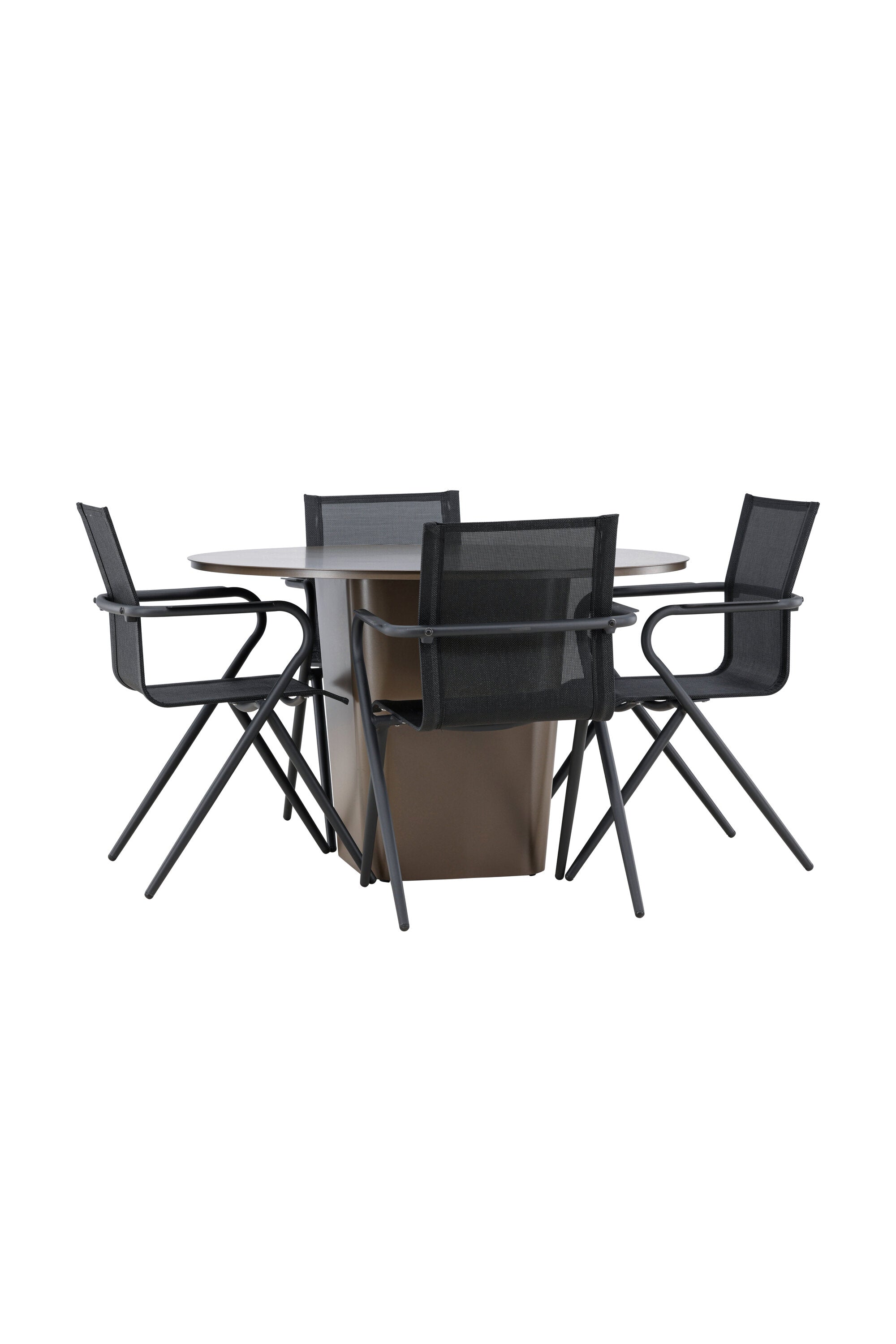 Santa Fe Gartentisch Set Alina in Braun schwarz präsentiert im Onlineshop von KAQTU Design AG. Gartentischset ist von Venture Home