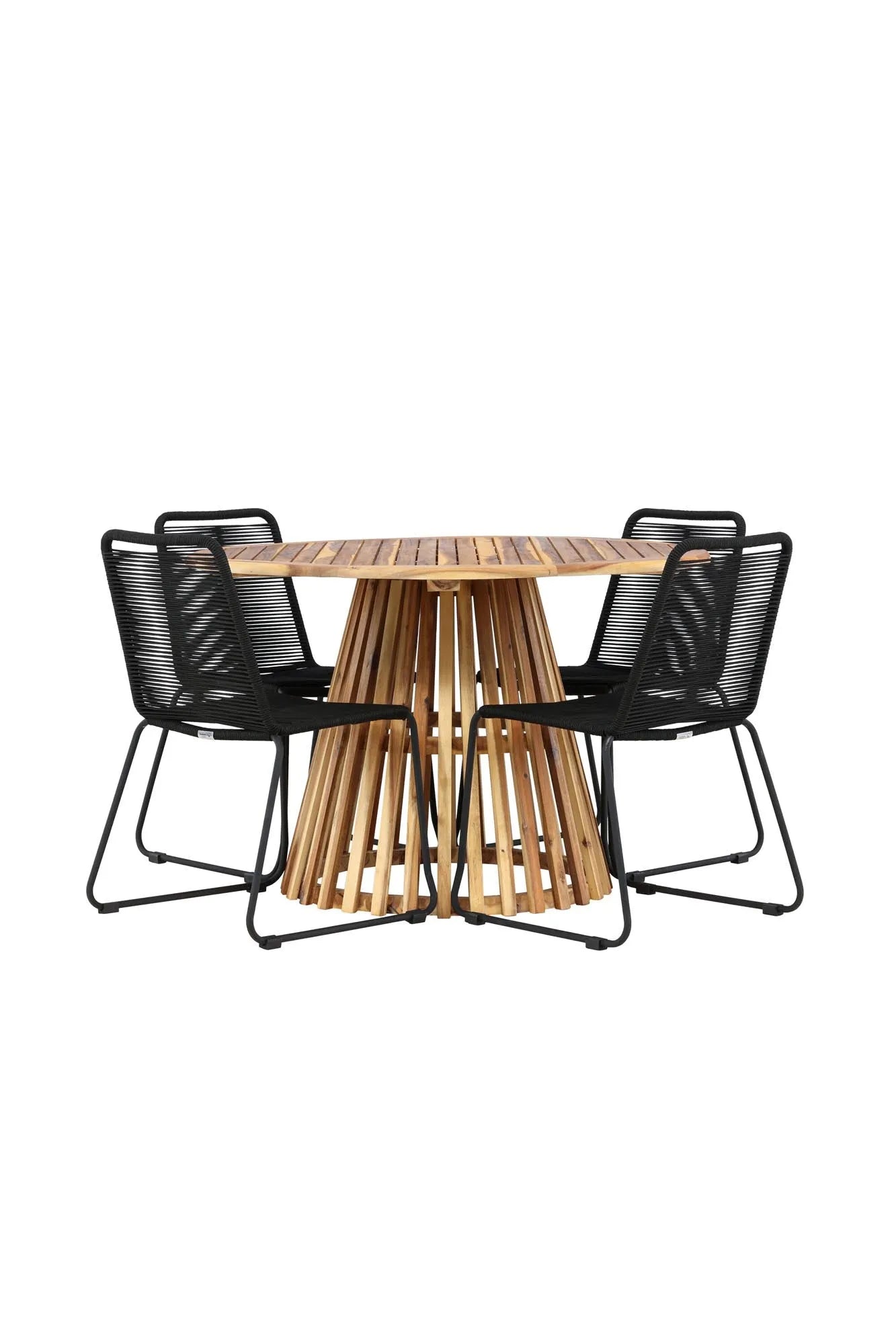 Elegantes Gartenset Lumpur mit Lindos-Stühlen von Venture Home, perfekt für stilvolle Außenbereiche und gemütliche Sommerabende.